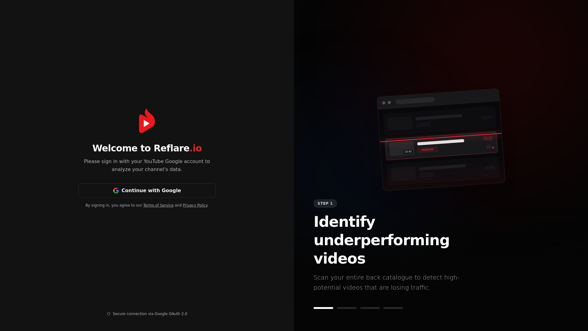 website screenshot of https://reflare-app.pages.dev/