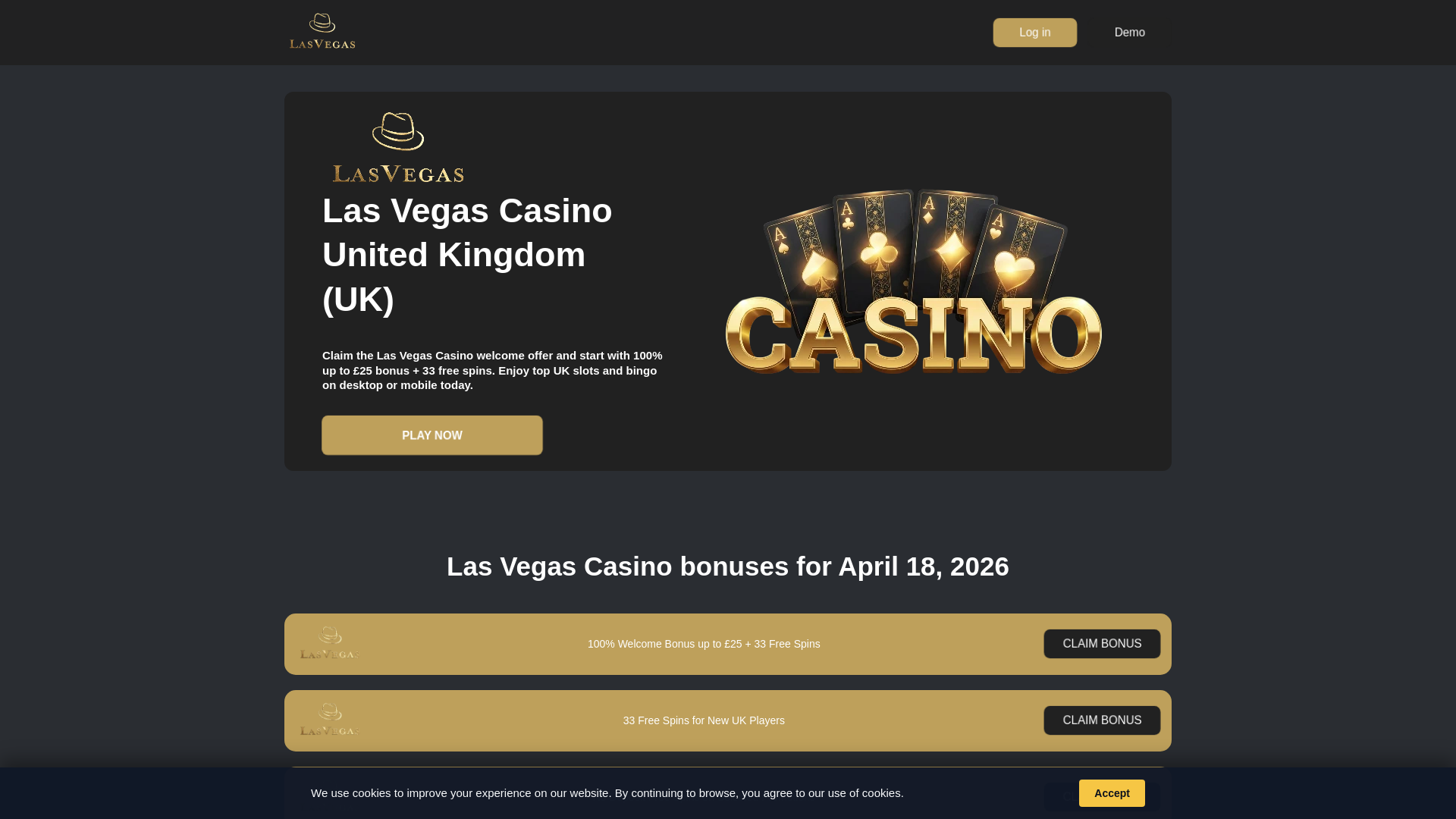 website screenshot of https://lasvegascasinos.uk/