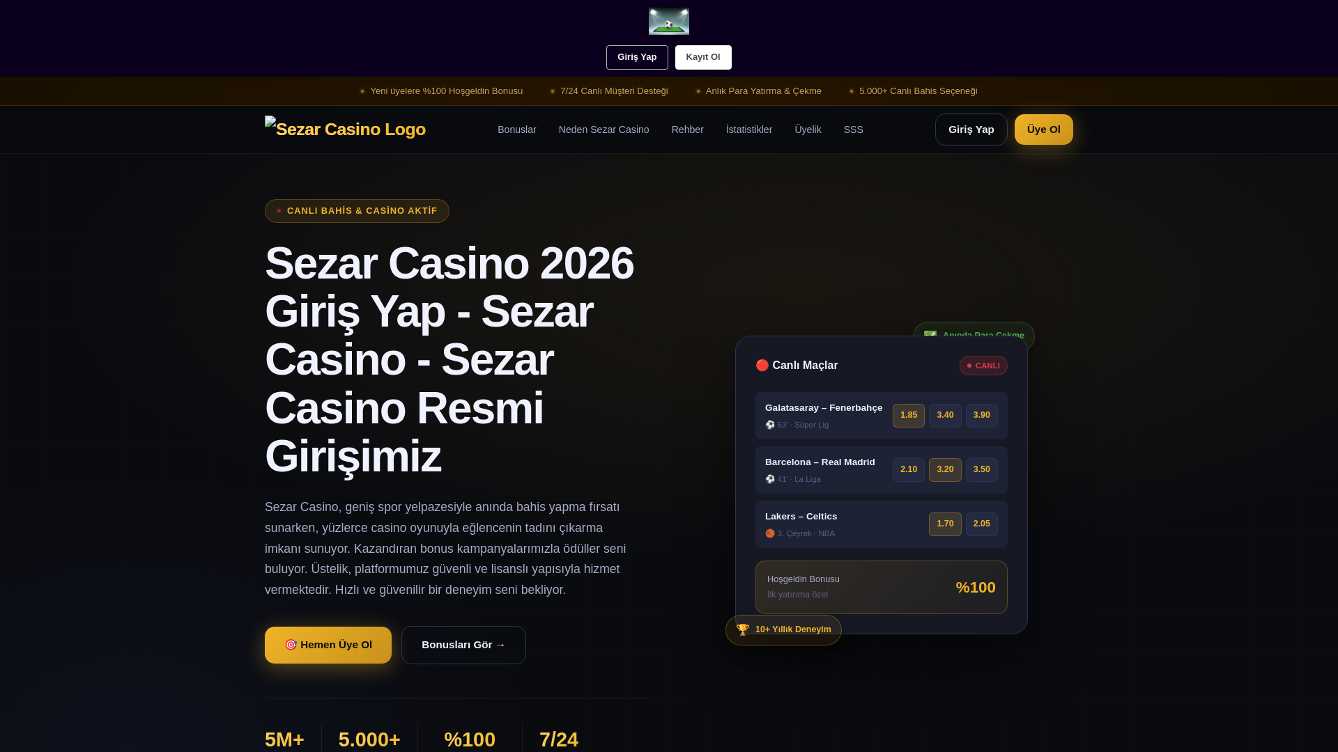 website screenshot of https://trs-sezar-kazanclioyun-icu.pages.dev/