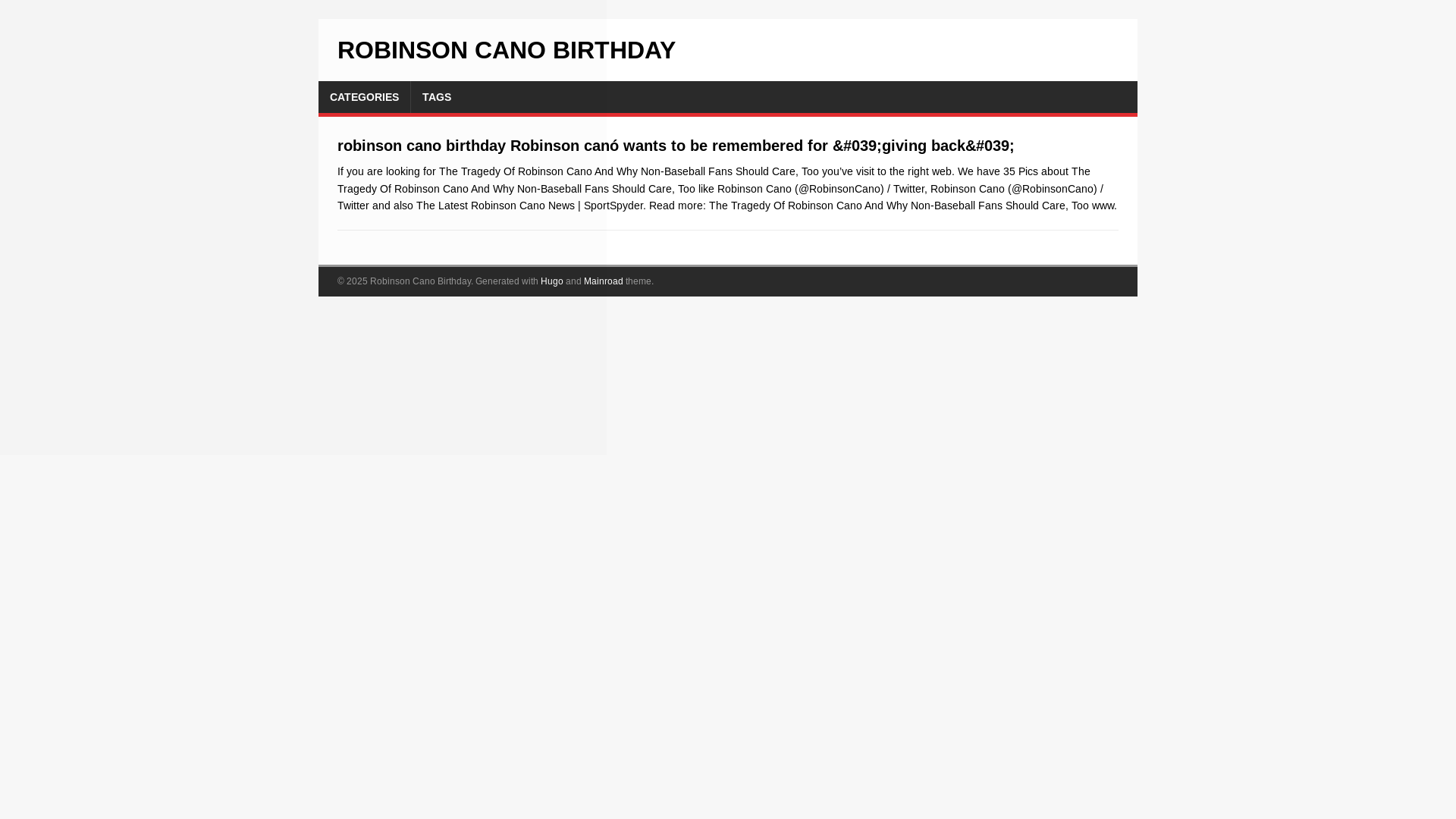 website screenshot of https://robinson-cano-birthday.pages.dev/