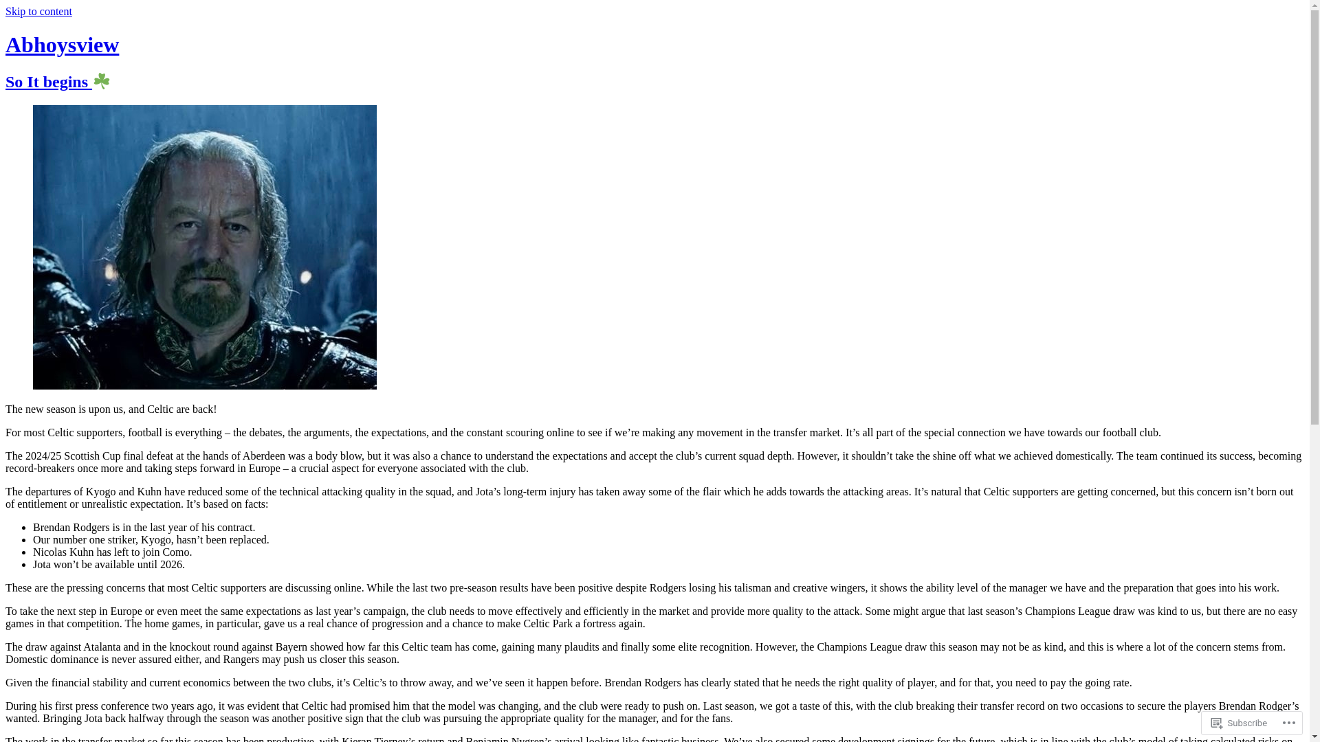 website screenshot of https://abhoysview.blog/
