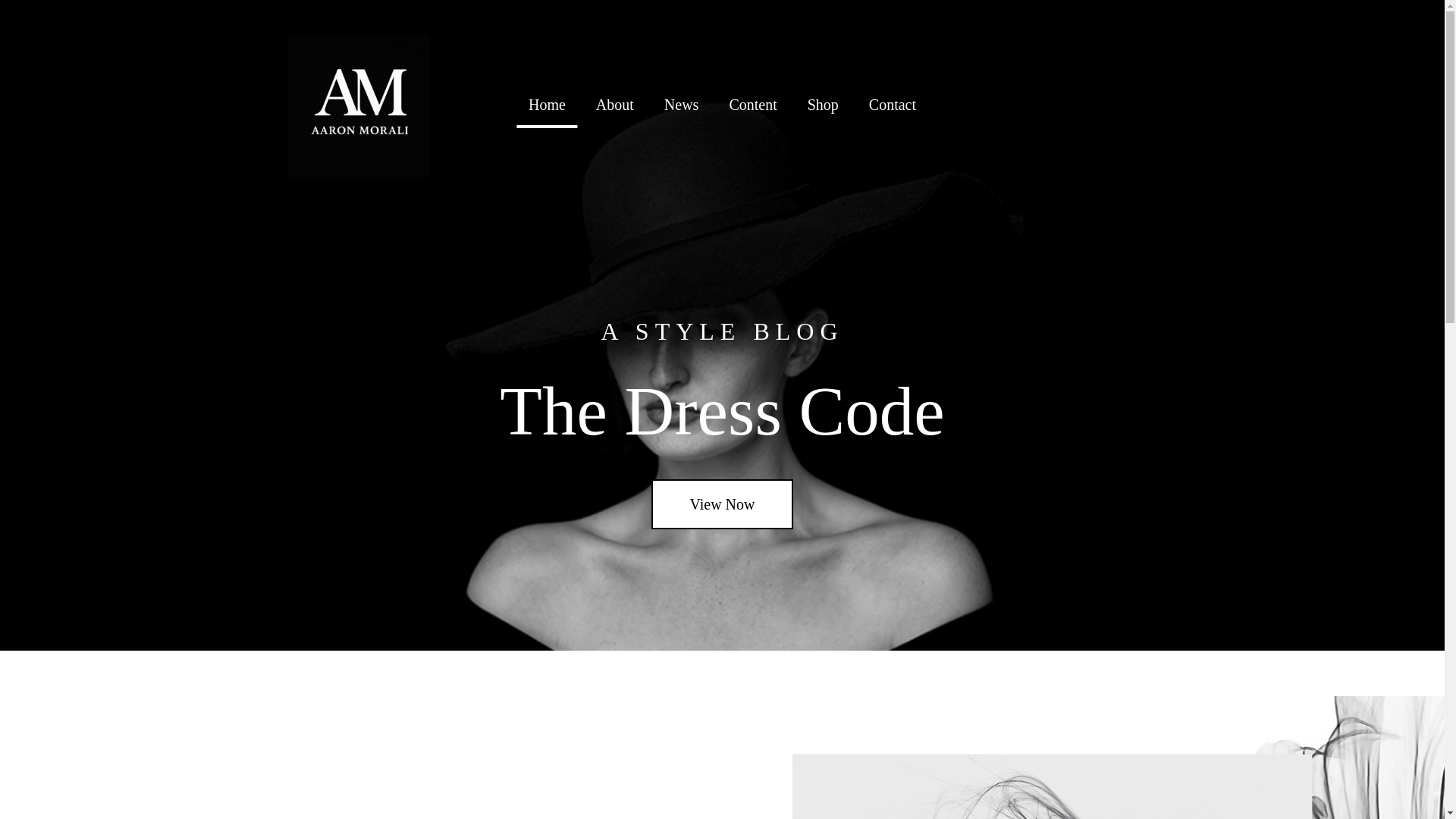 website screenshot of https://aaronmorali.com/