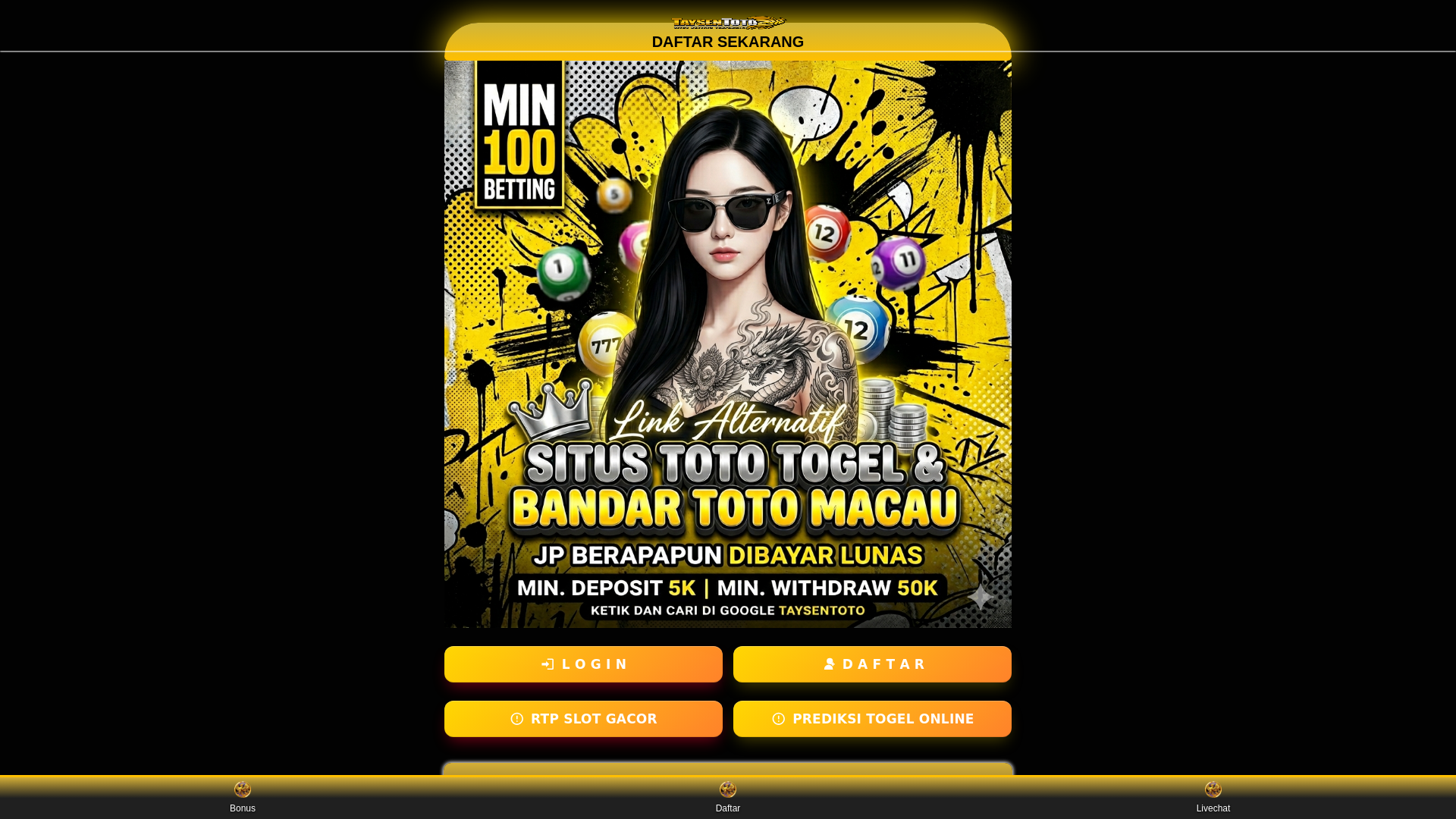 website screenshot of https://taysentoto-x-seoaw.pages.dev/