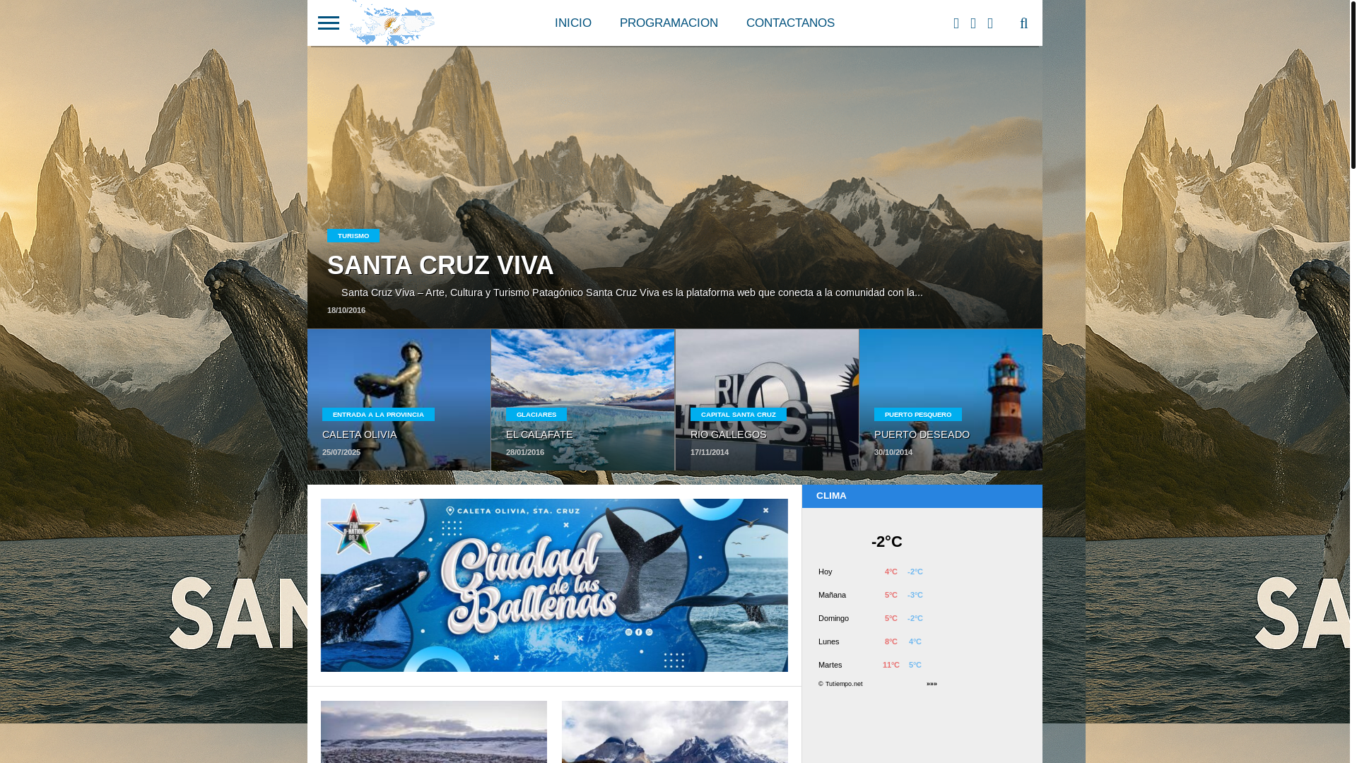 website screenshot of https://santacruzviva.com.ar/