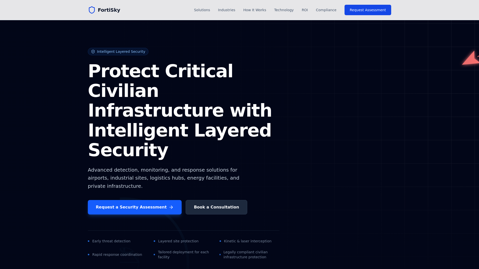 website screenshot of https://forti-sky.space/