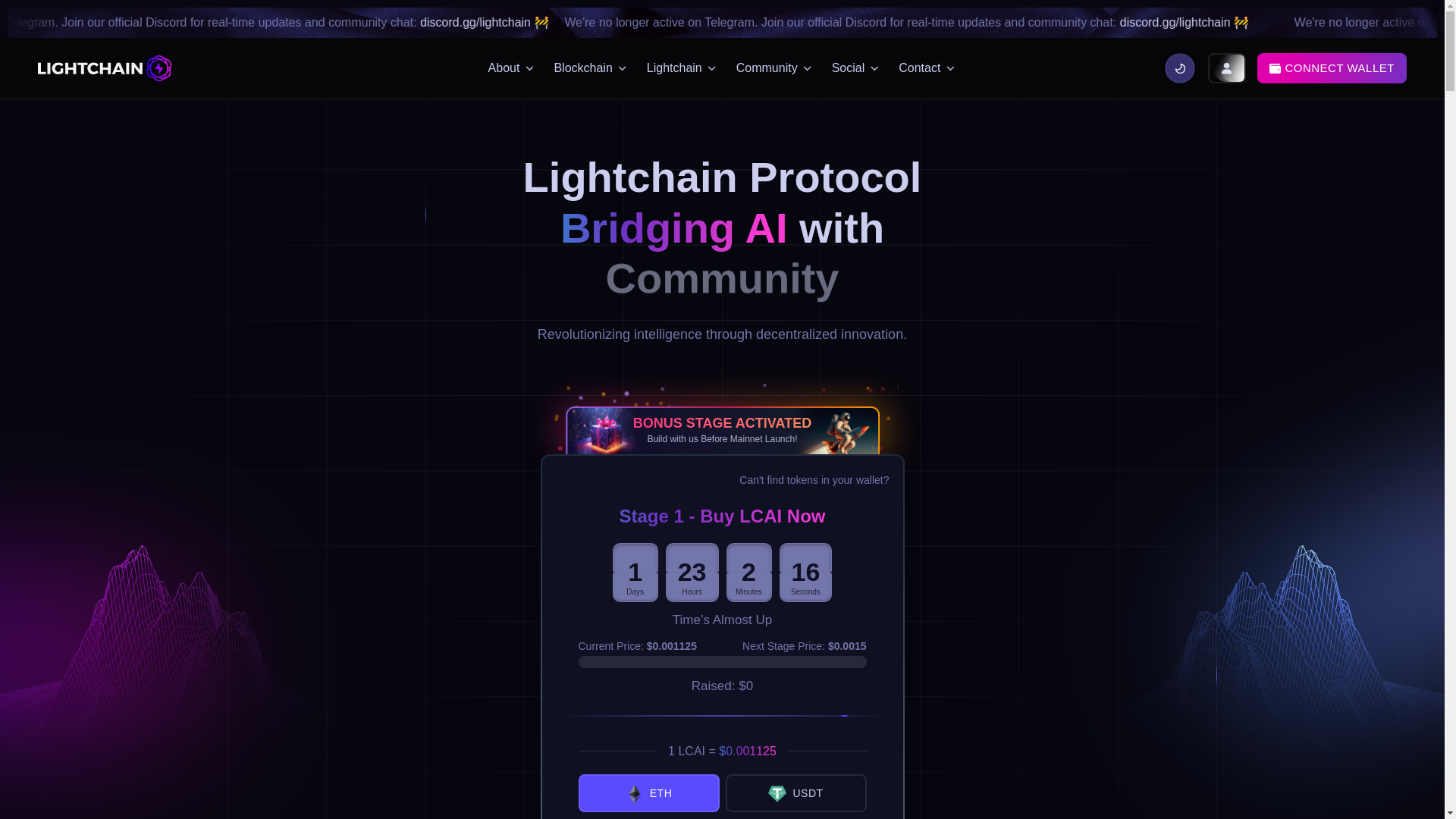 website screenshot of https://light-chain-ai.pages.dev/