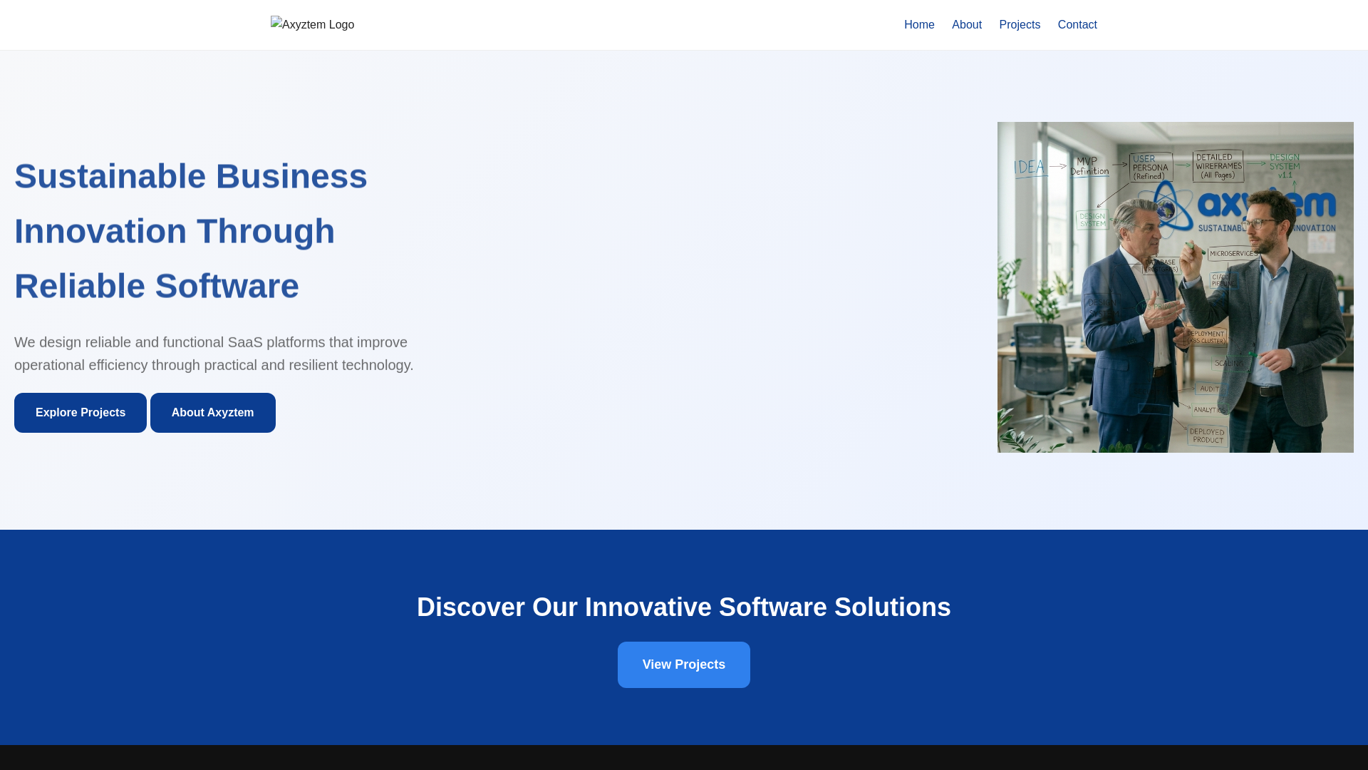 website screenshot of https://axyztem-website2.pages.dev/