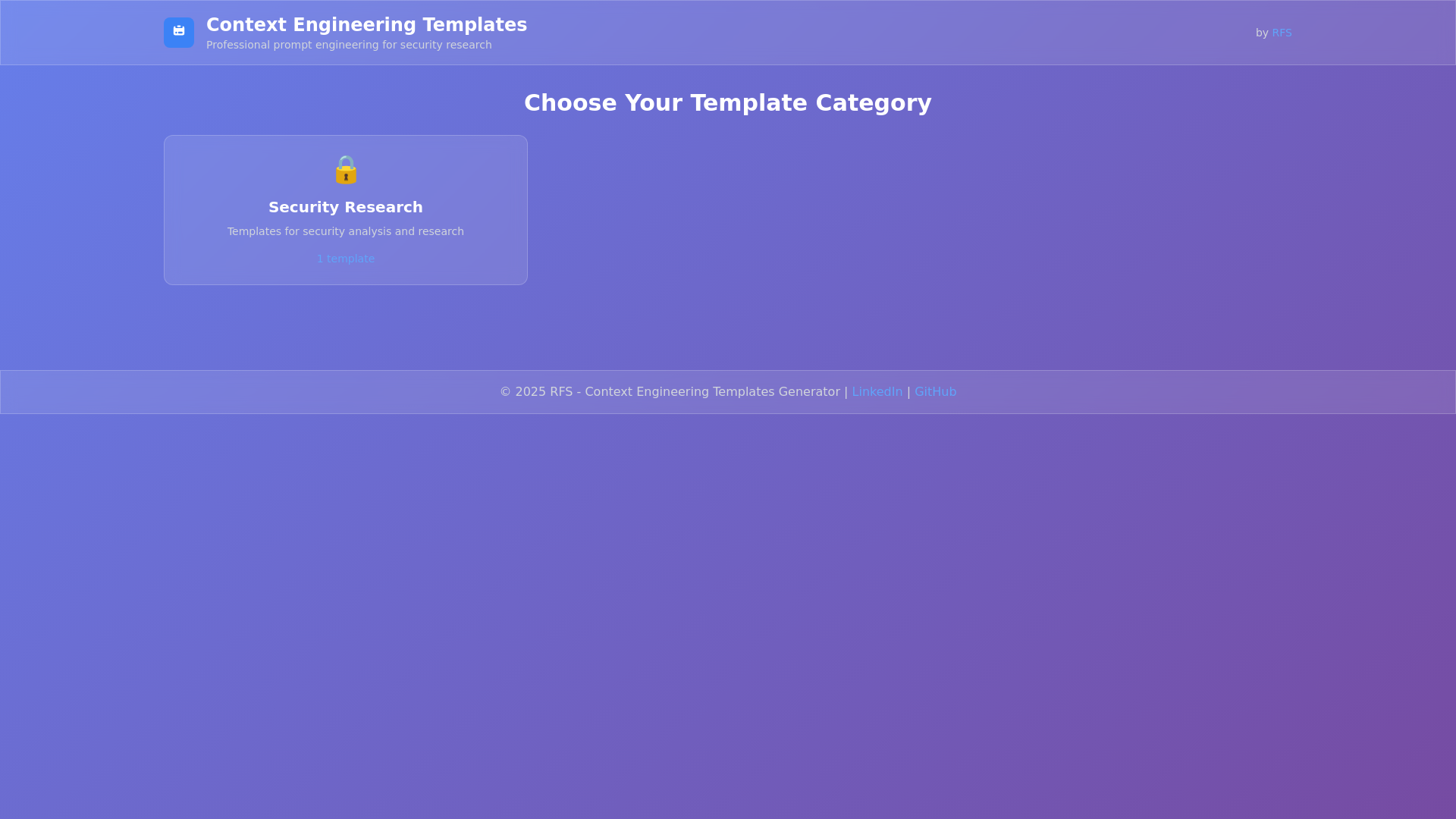 website screenshot of https://context-engineering-templates.pages.dev/