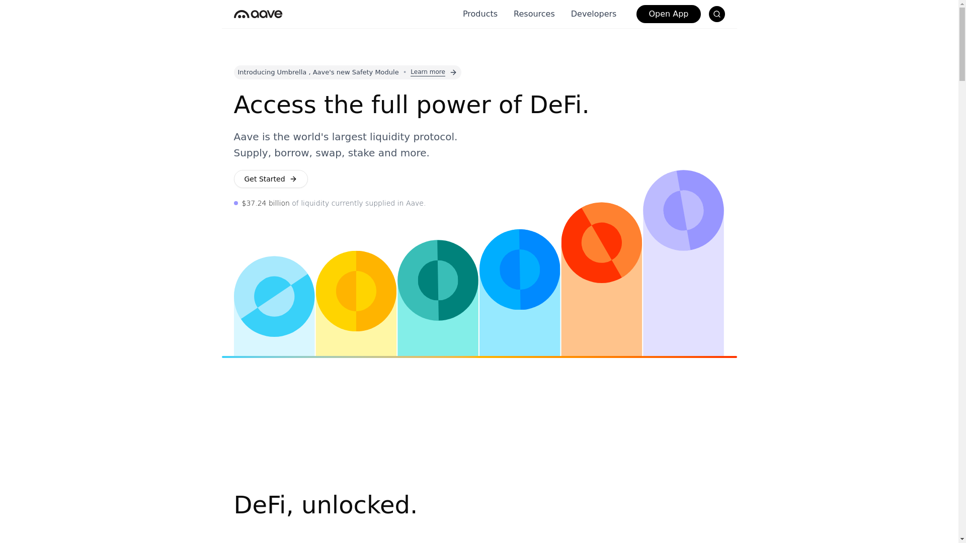 website screenshot of https://landing-aave.pages.dev/