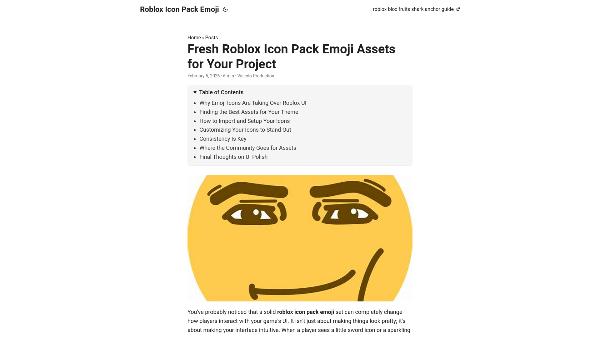 website screenshot of https://roblox-icon-pack-emoji.pages.dev/