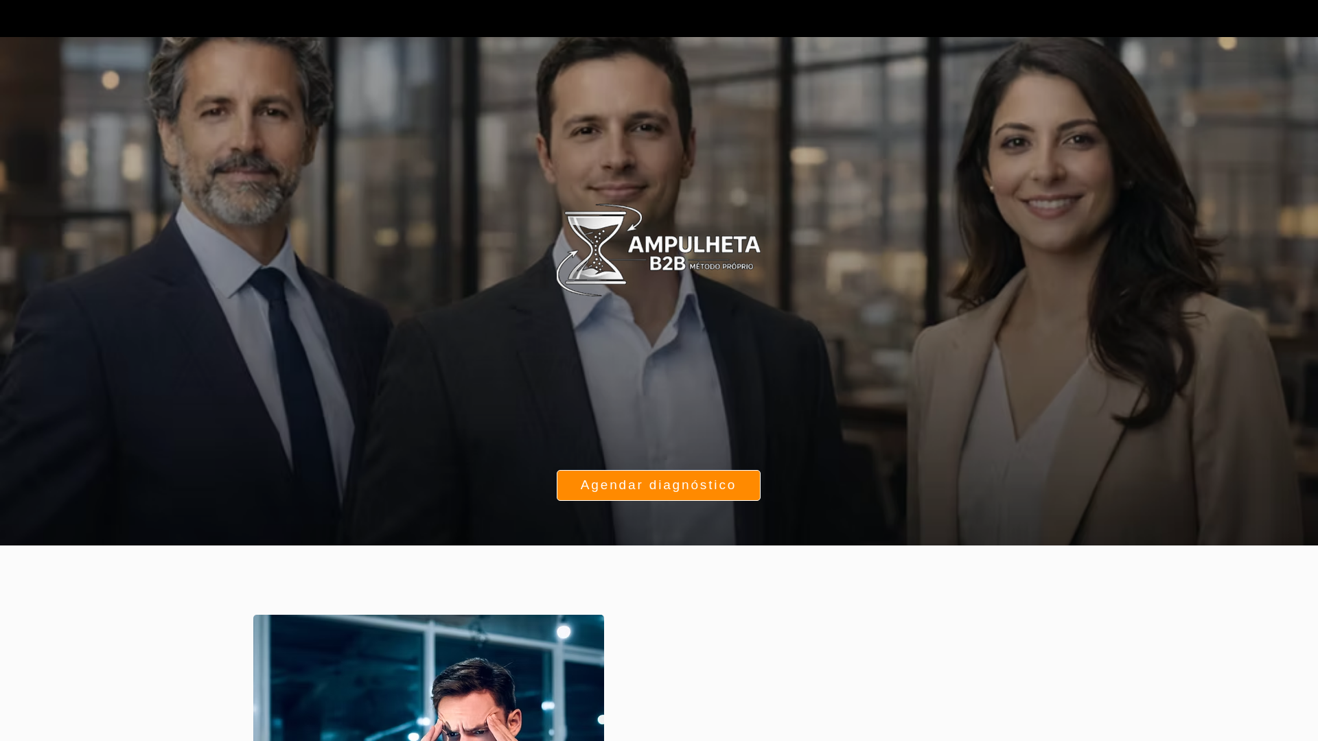 website screenshot of https://ampulheta-b2b.com.br/