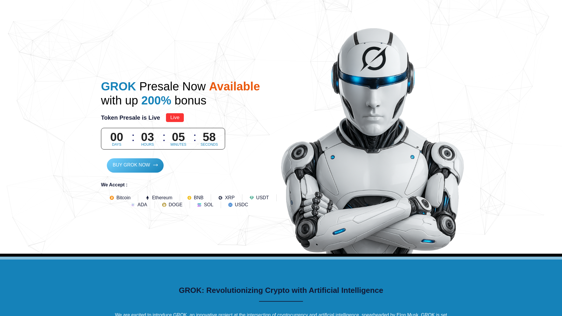 website screenshot of https://grok-pay.com