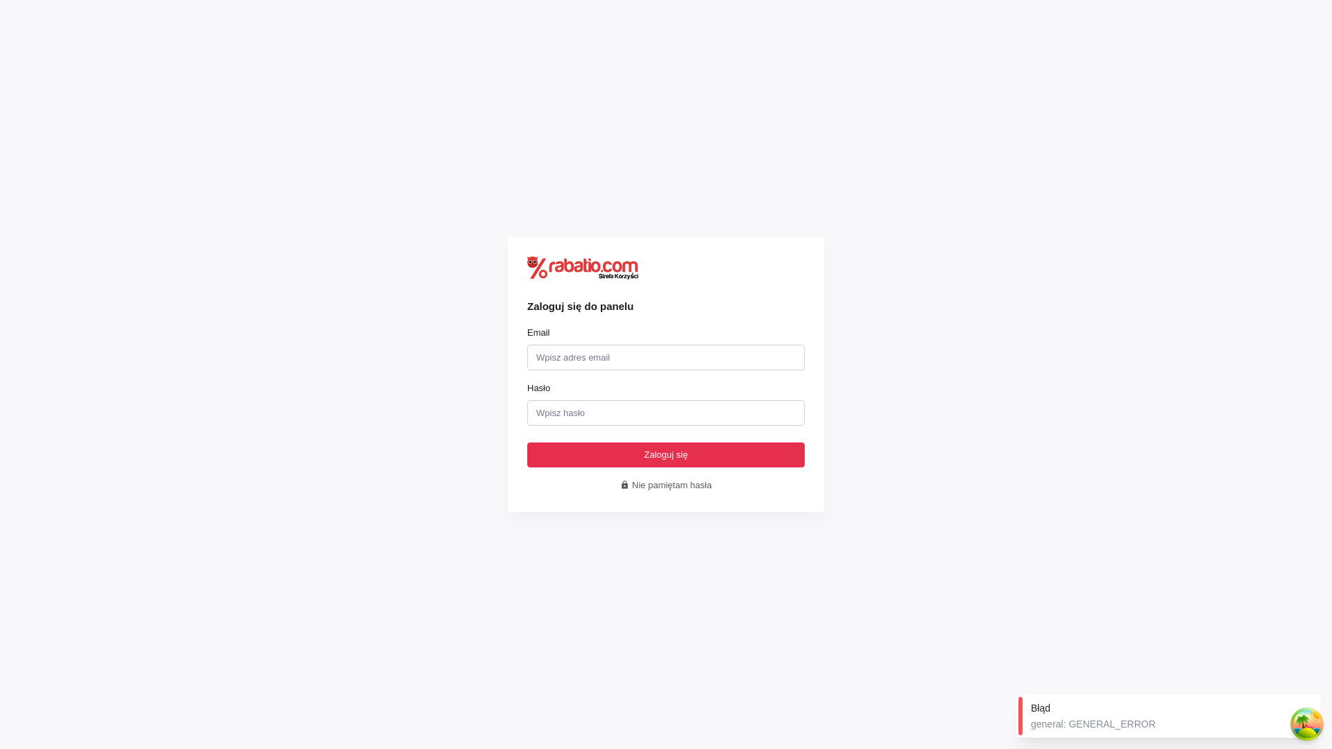 website screenshot of https://test-rabatio-integration-panel.pages.dev/