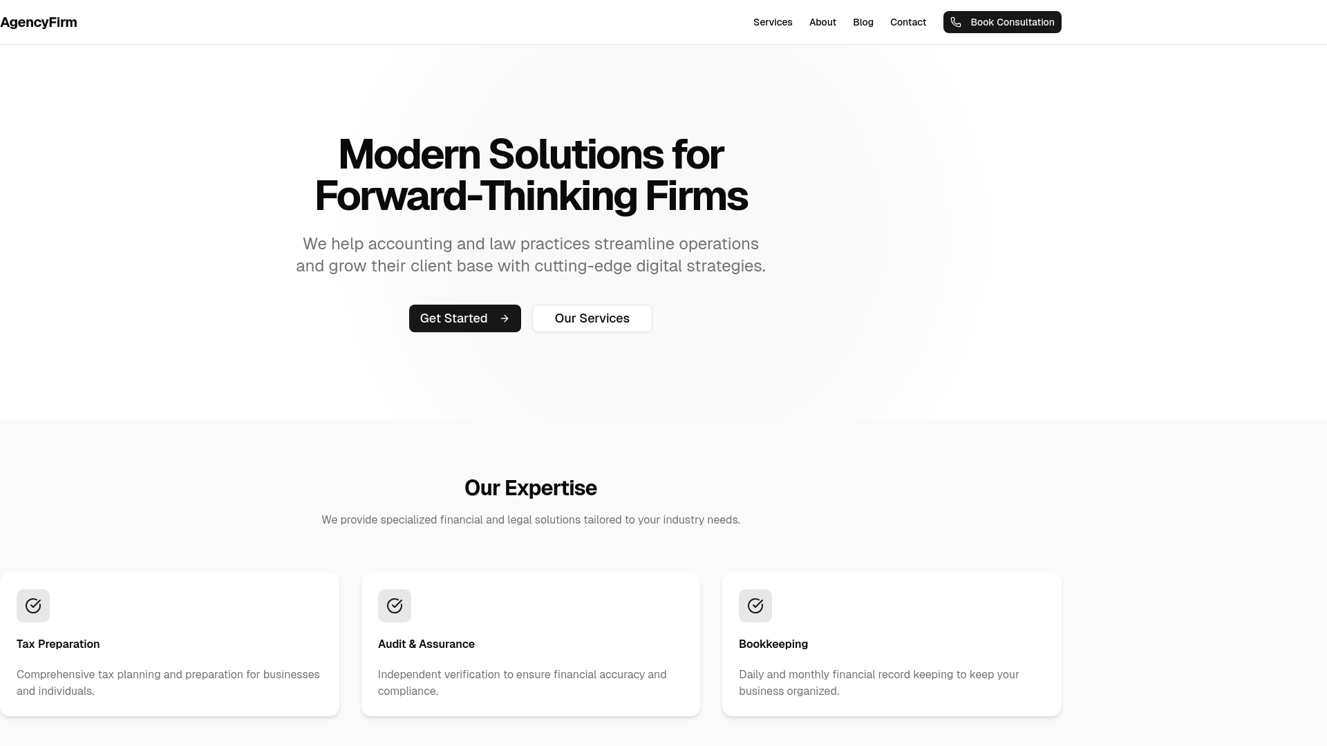website screenshot of https://agency-website-v1.pages.dev/