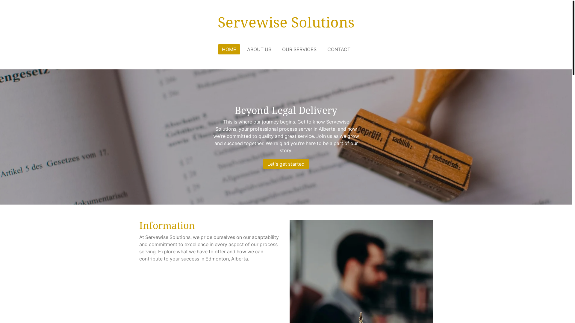 website screenshot of https://servewisesolutions.com/