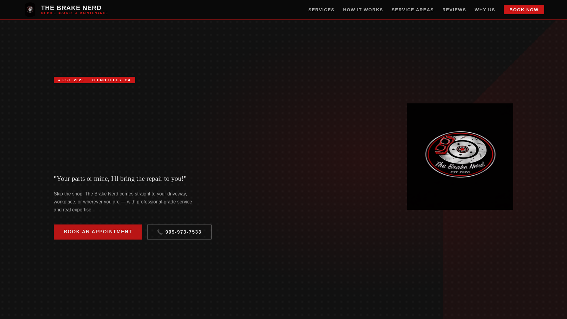 website screenshot of https://brakenerd.com/