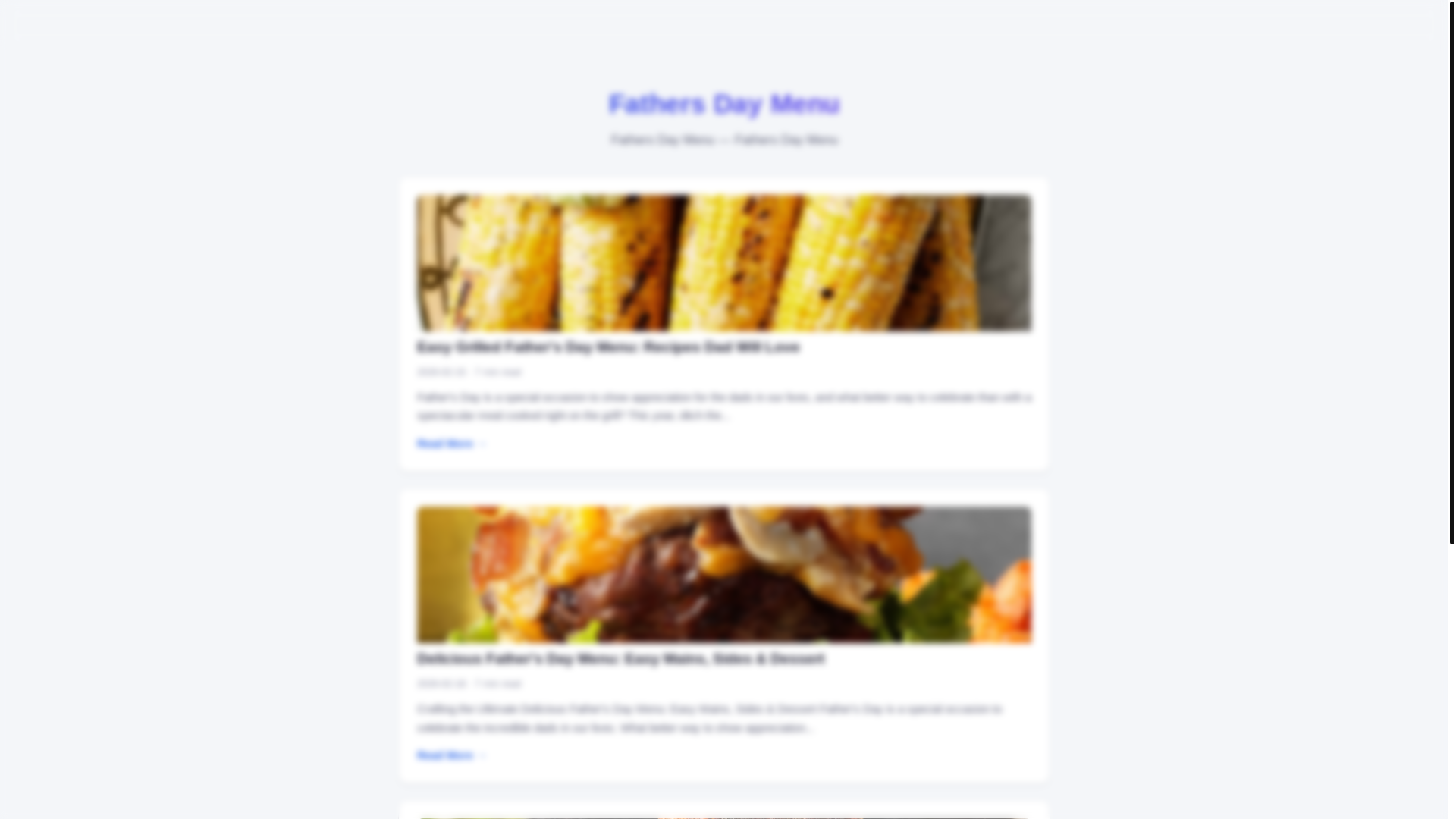 website screenshot of https://fathers-day-menu.pages.dev/