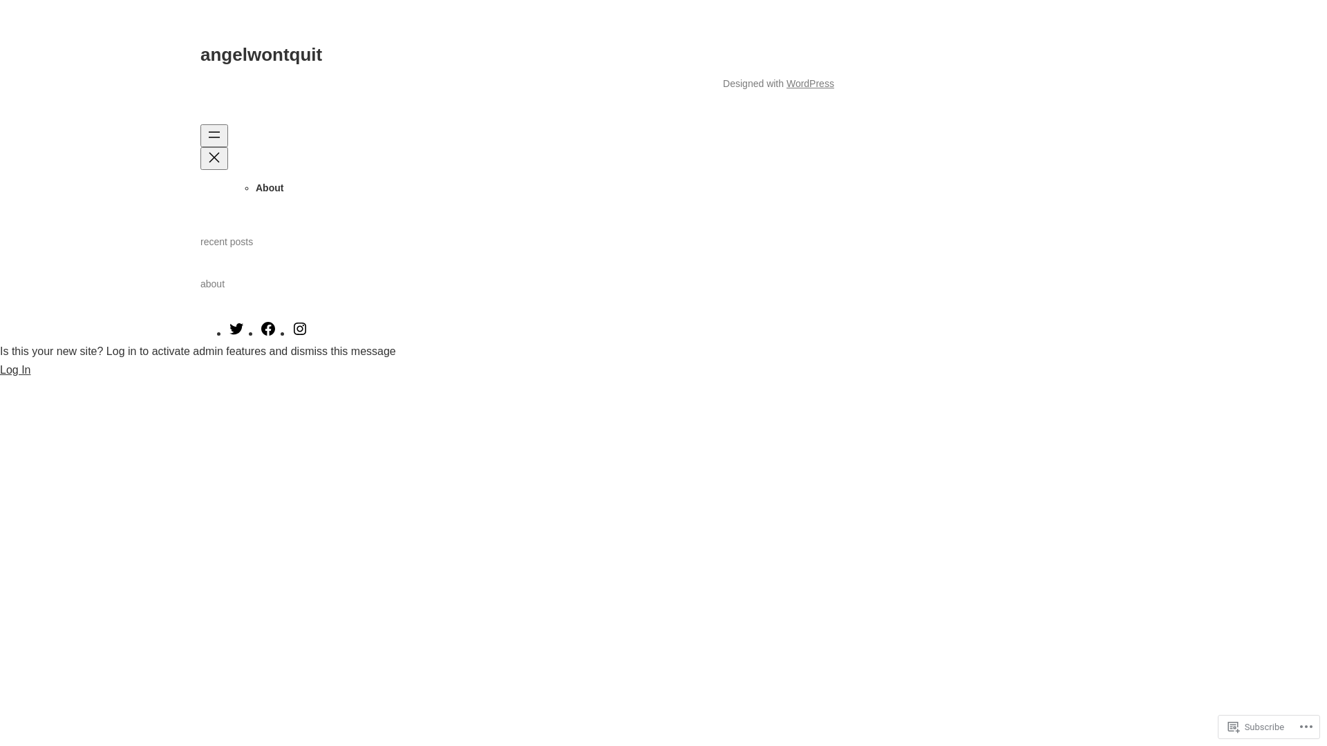 website screenshot of https://angelwontquit.com/
