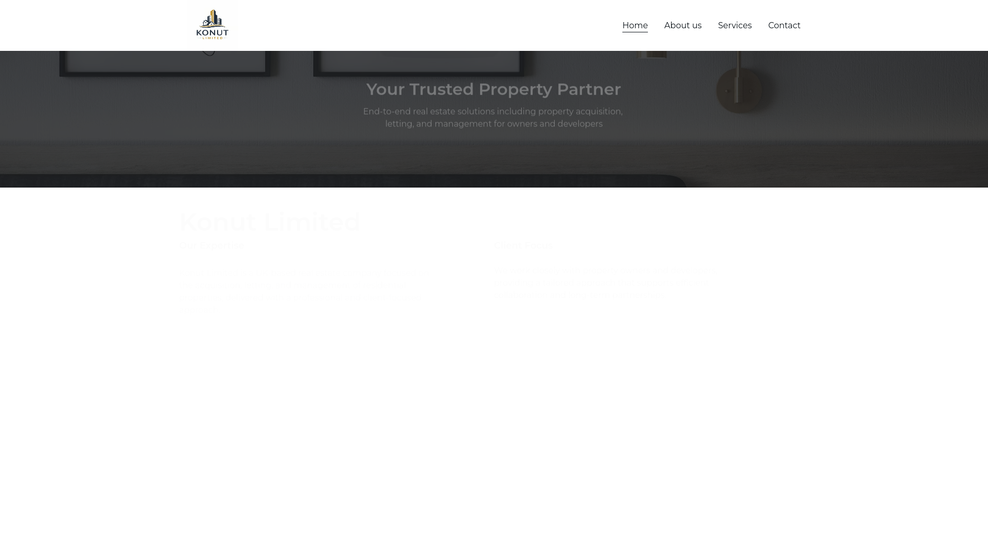 website screenshot of https://konutlimited.co.uk