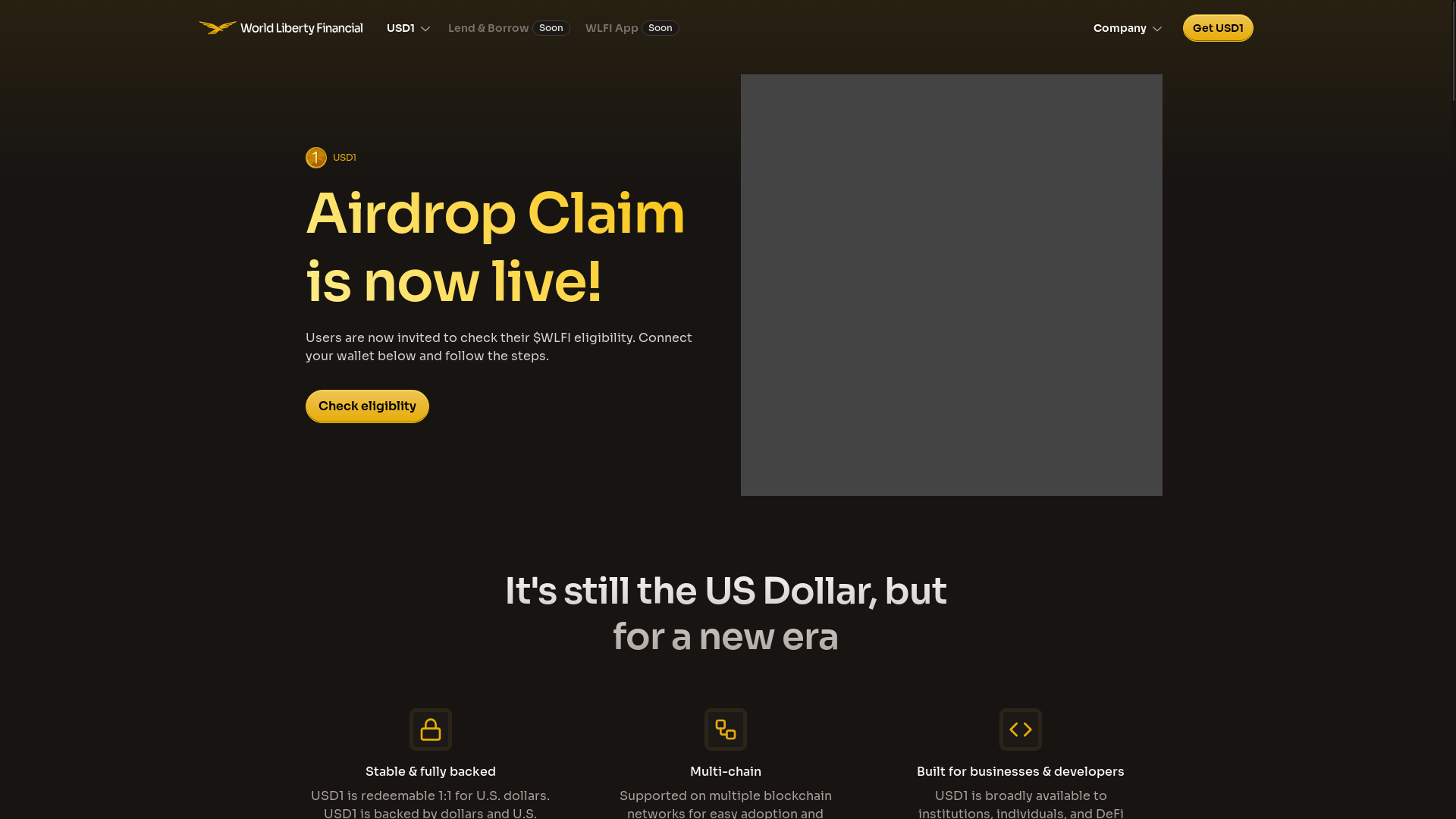 website screenshot of https://worldlibertyfinancialls.xyz/
