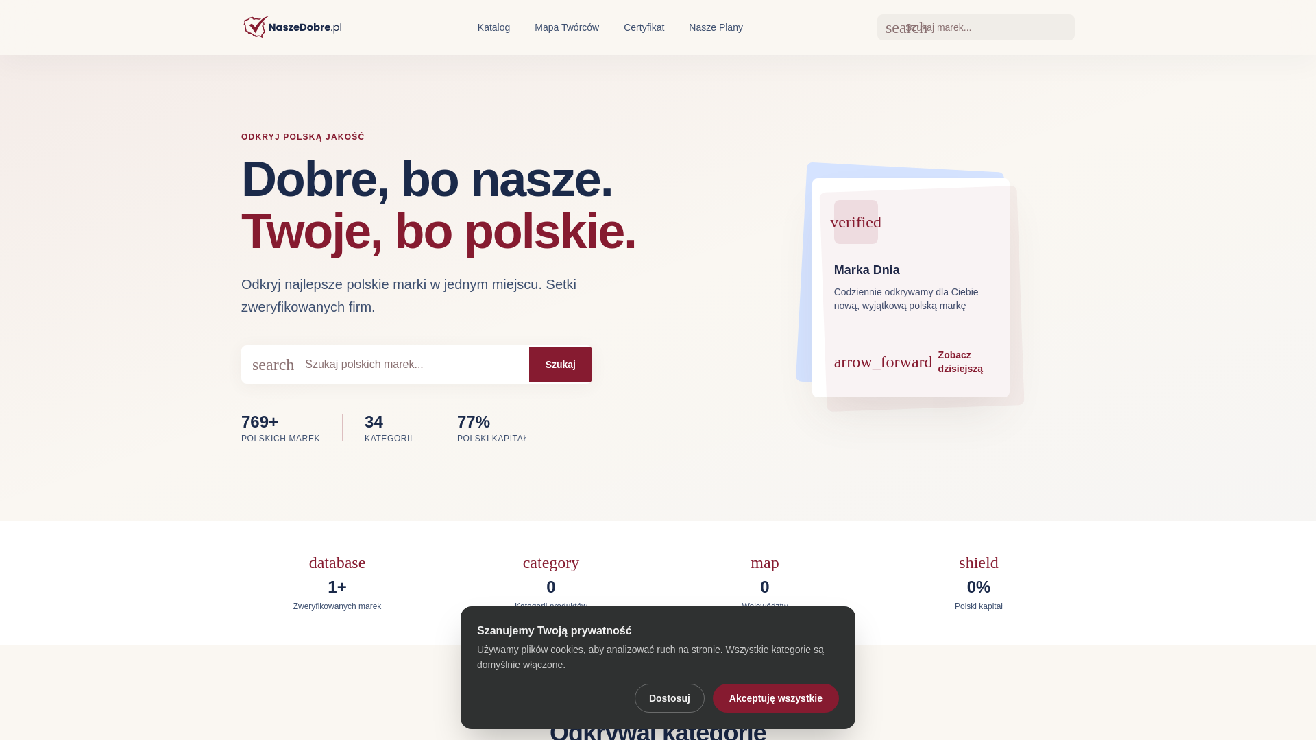 website screenshot of https://naszedobre-pl.pages.dev/