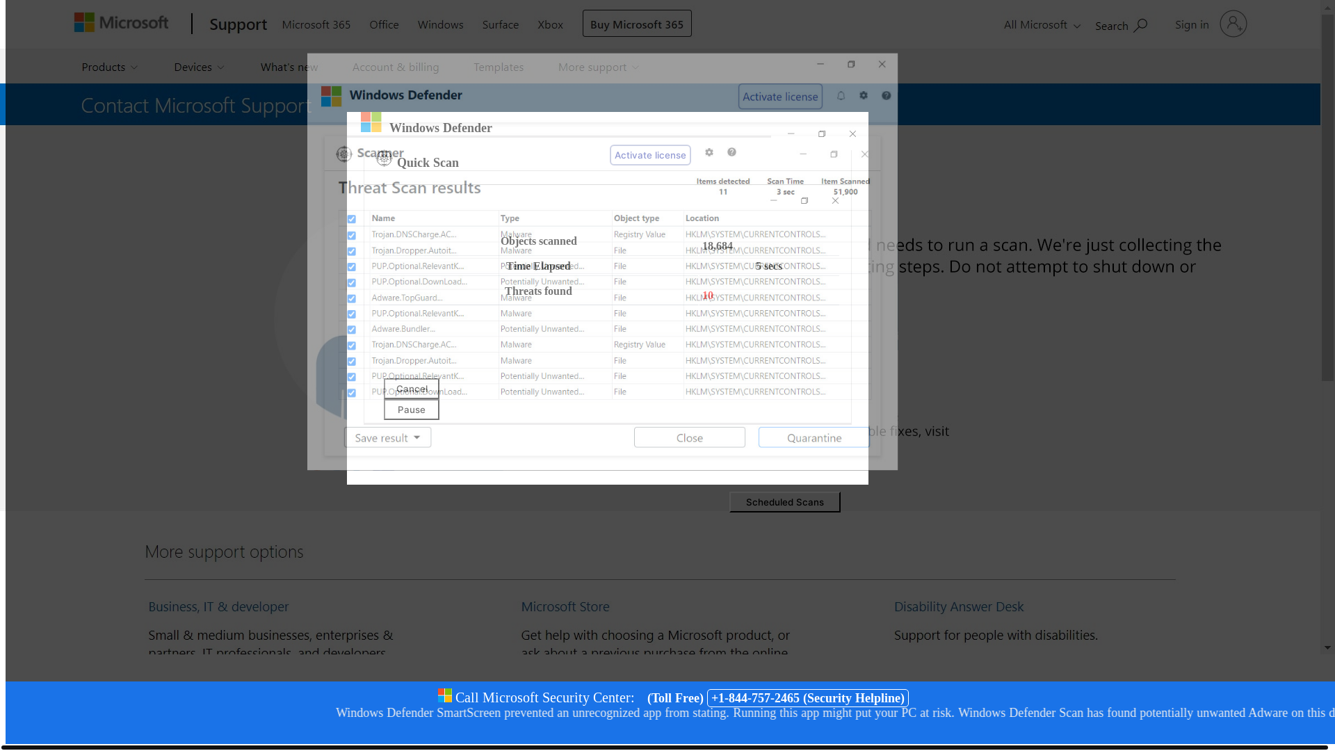 website screenshot of https://support-center-382.pages.dev/