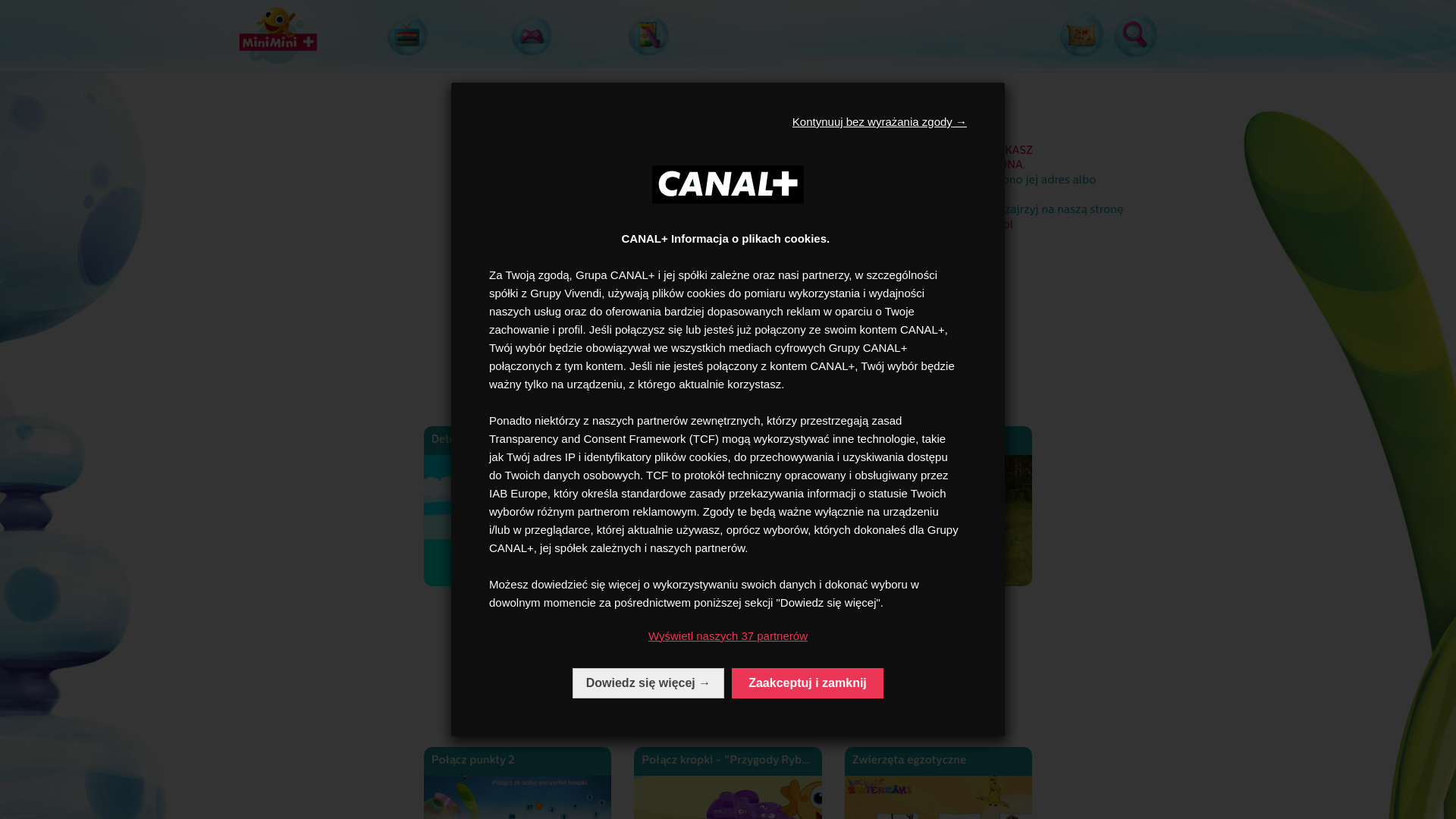 website screenshot of https://miniminiplus.pl