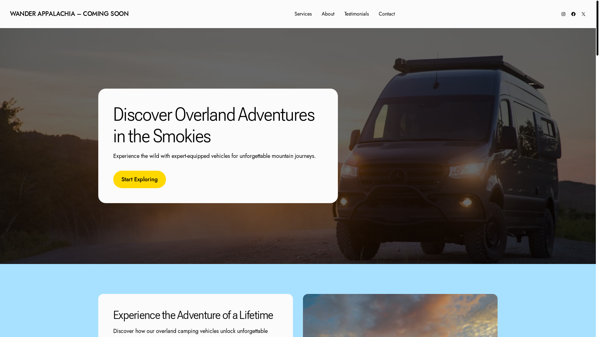 website screenshot of https://wanderappalachia.com/