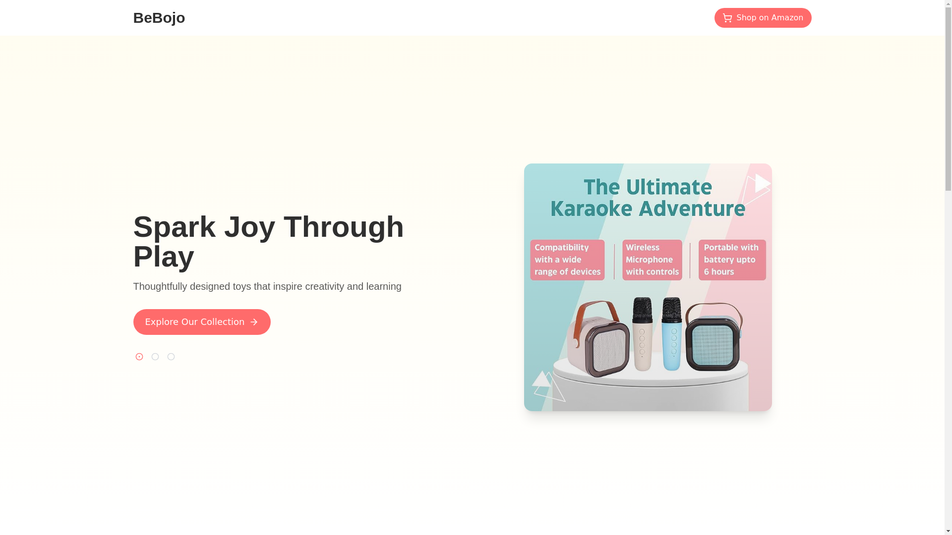 website screenshot of https://bebojo-playful-landing.pages.dev/