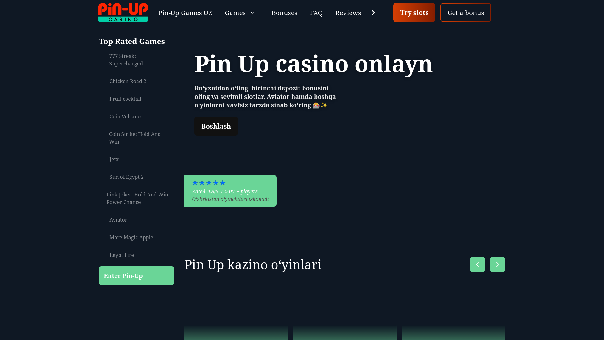 website screenshot of https://uzpinup-kirish-com.pages.dev/