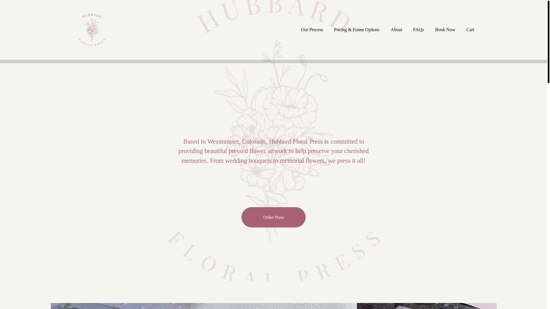 website screenshot of https://hubbardfloralpress.com/