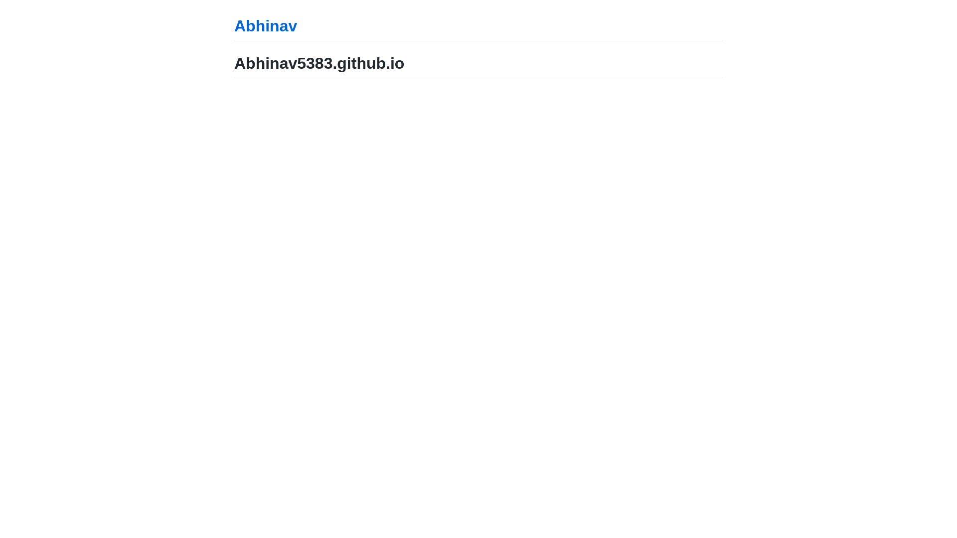 website screenshot of https://abhinav5383.github.io