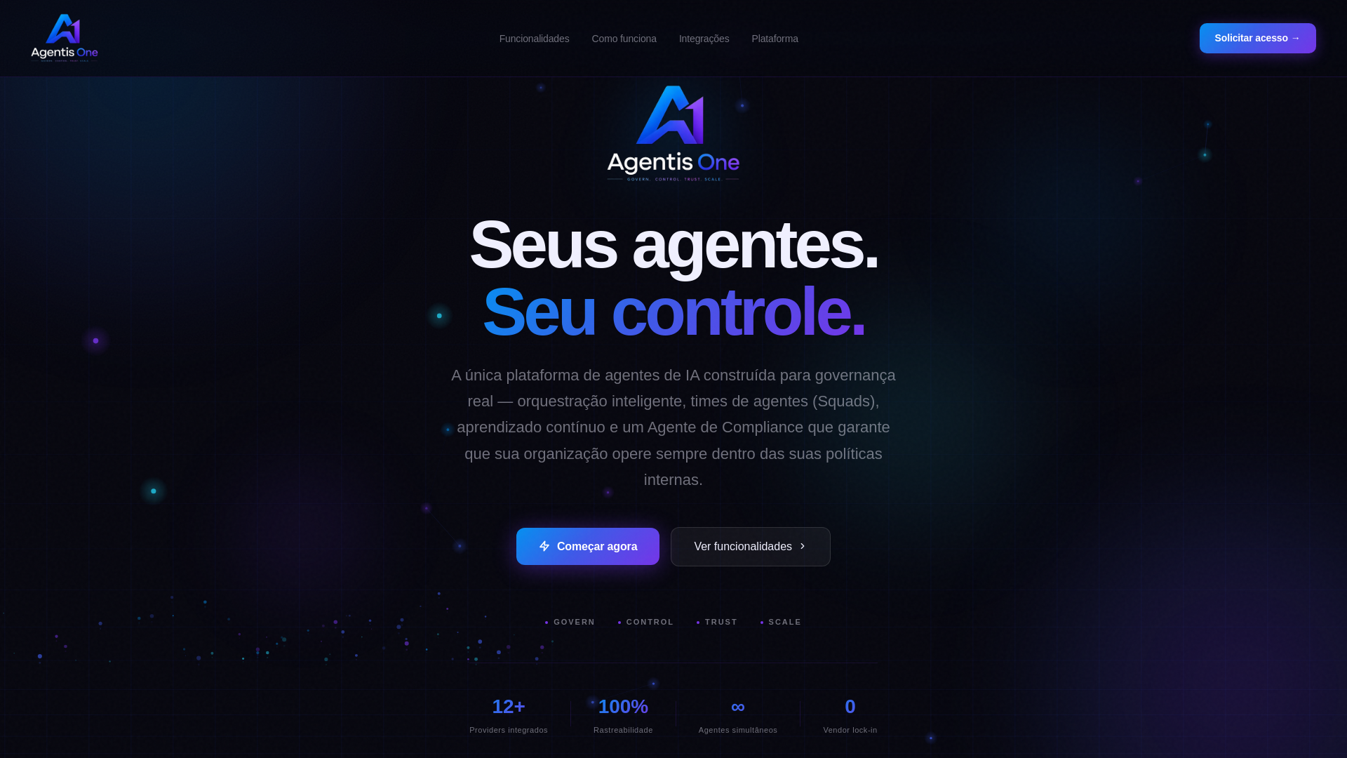 website screenshot of https://agentisone.com.br/