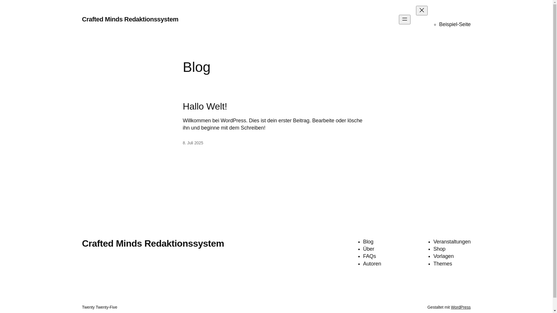 website screenshot of https://crafted-brain.de/