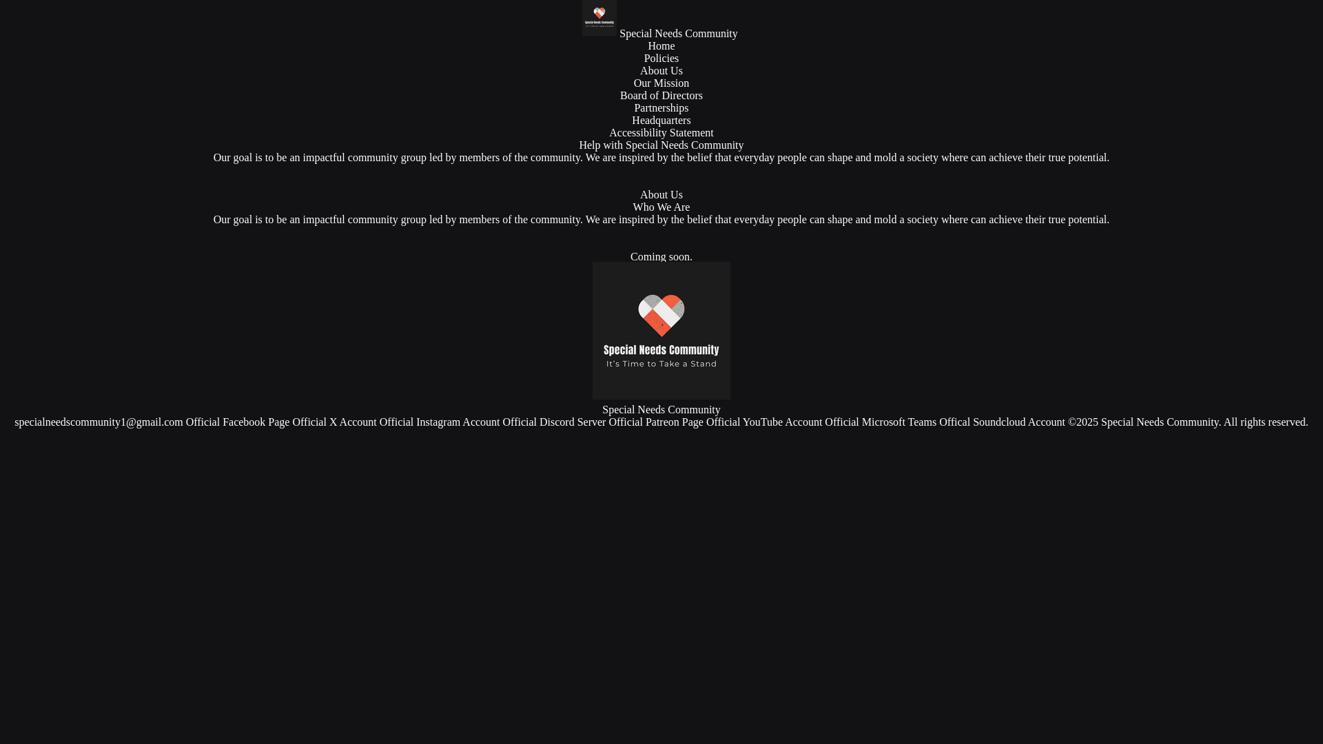 website screenshot of https://specialneedscommunity.pages.dev/