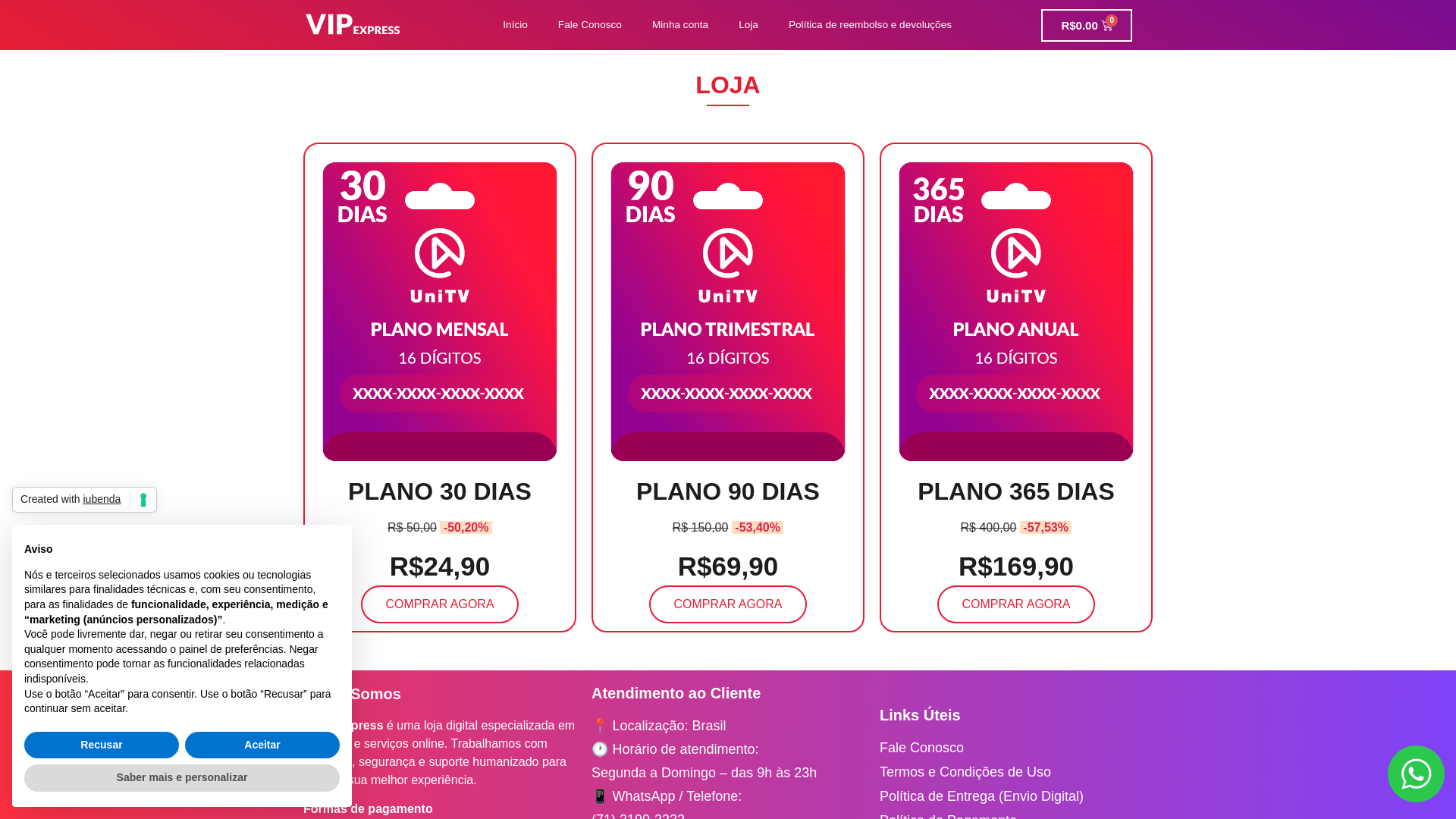 website screenshot of https://ovipsexpresss.shop