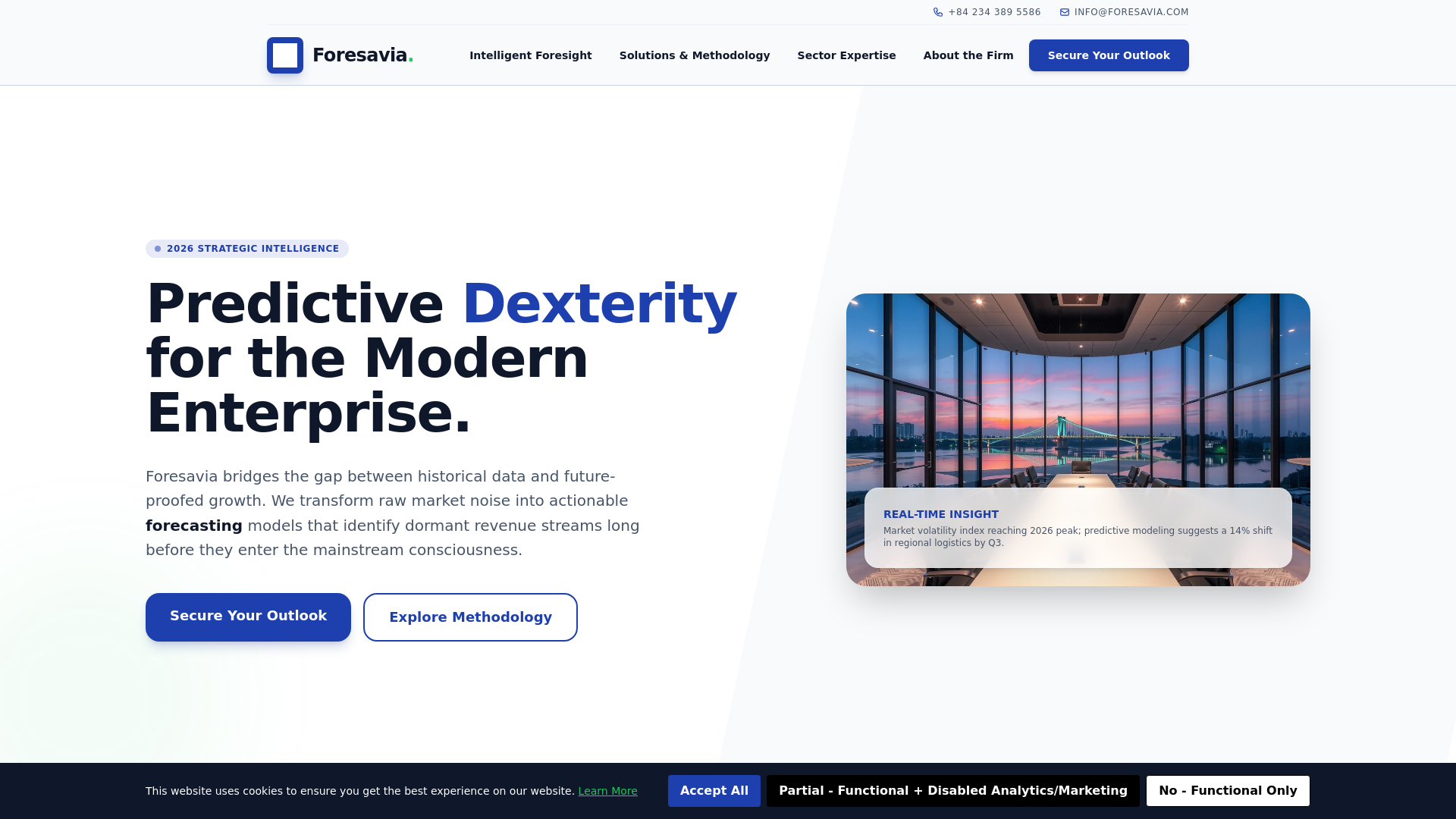 website screenshot of https://foresavia.com/