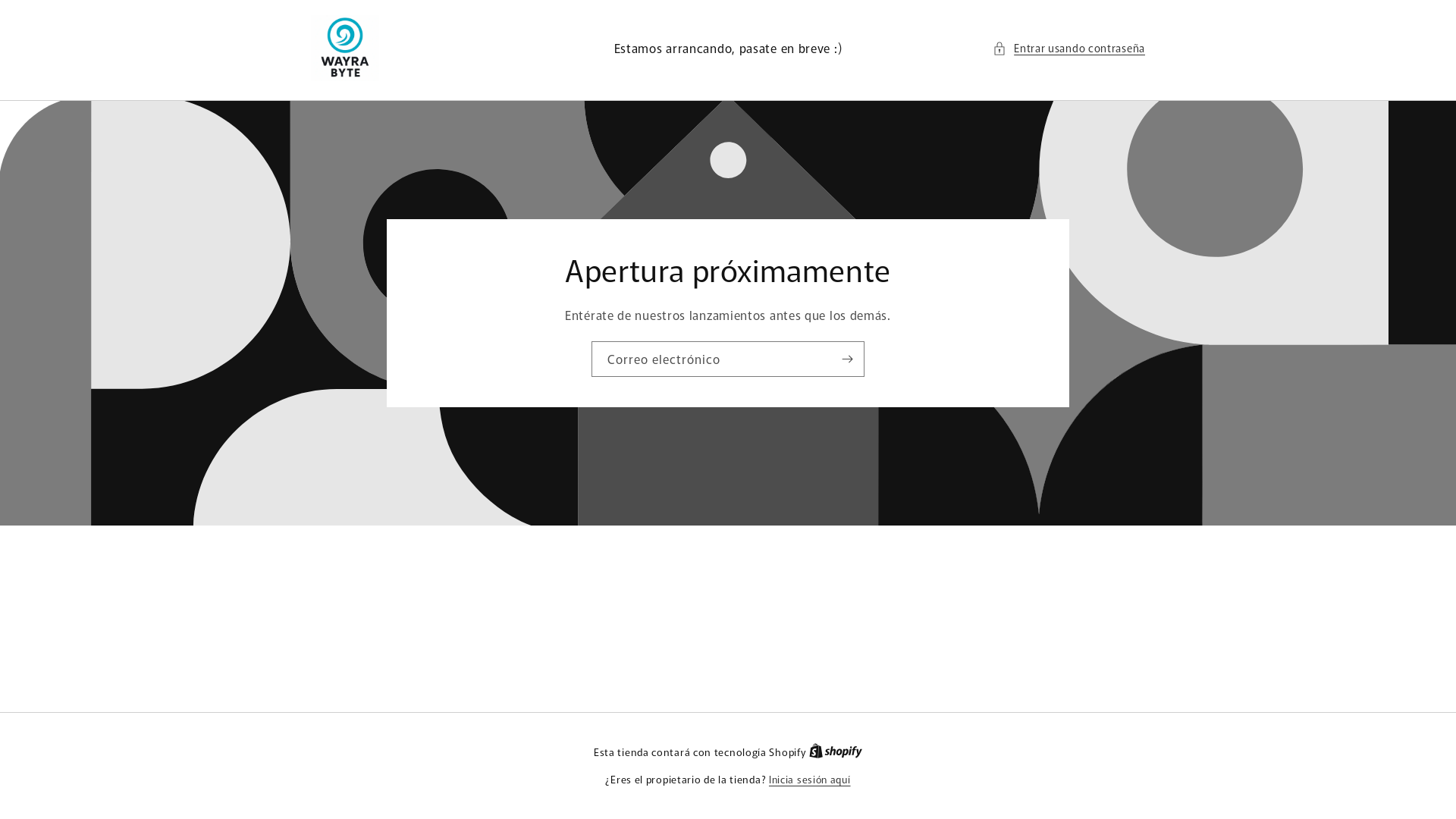 website screenshot of https://wayrabyte.shop/