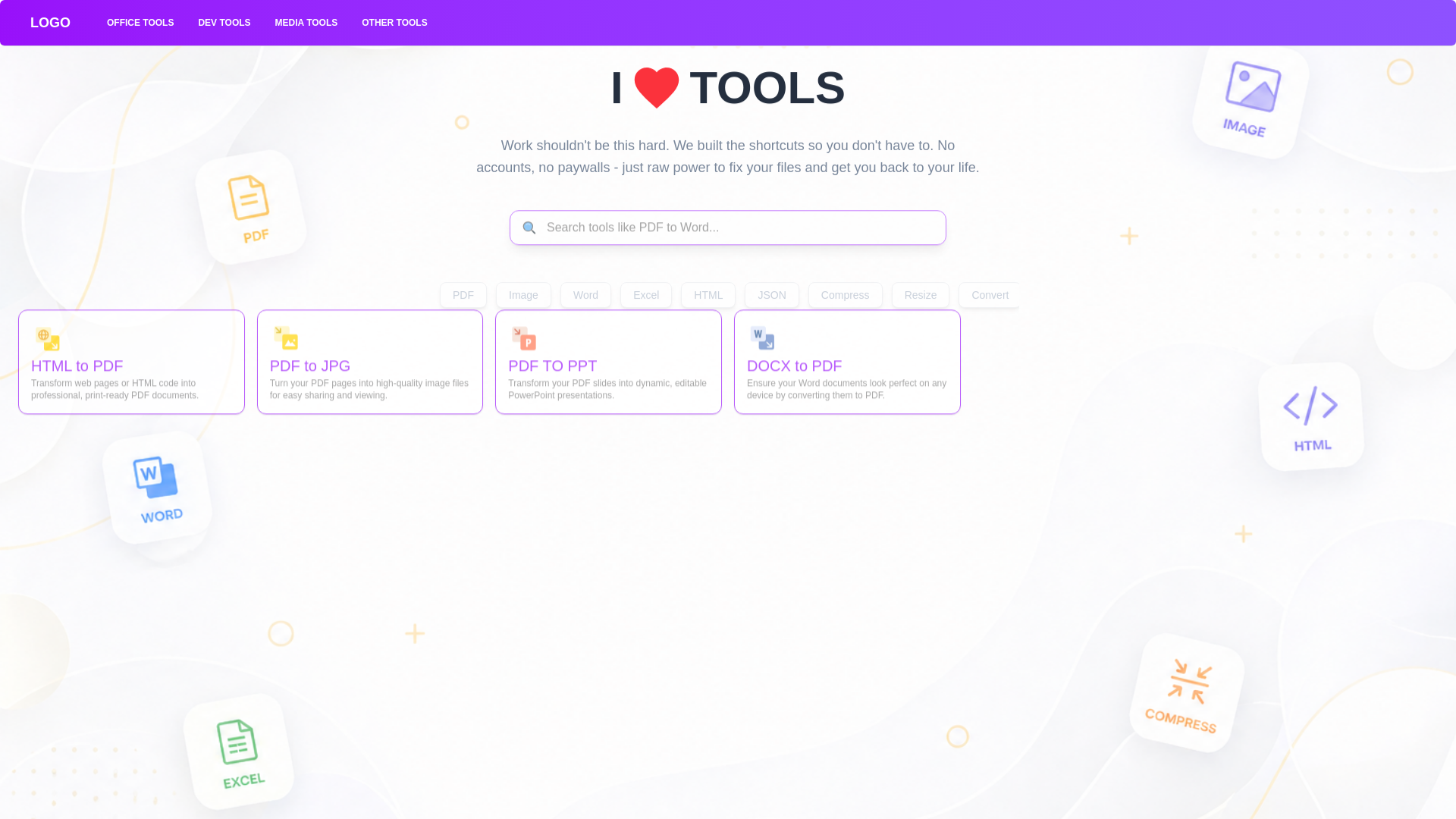website screenshot of https://ilovetools-vite-tailwind.pages.dev/