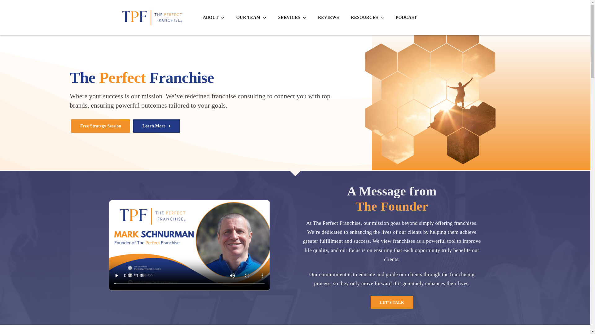 website screenshot of https://thinkperfectfranchise.com/