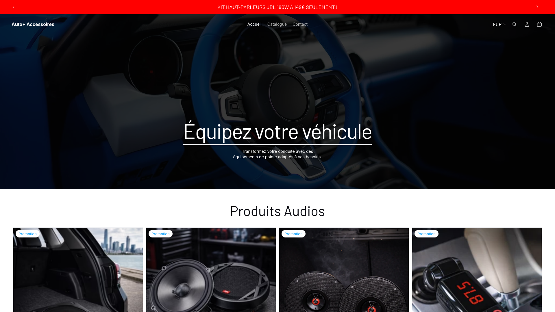 website screenshot of https://autoplusaccessoires.store