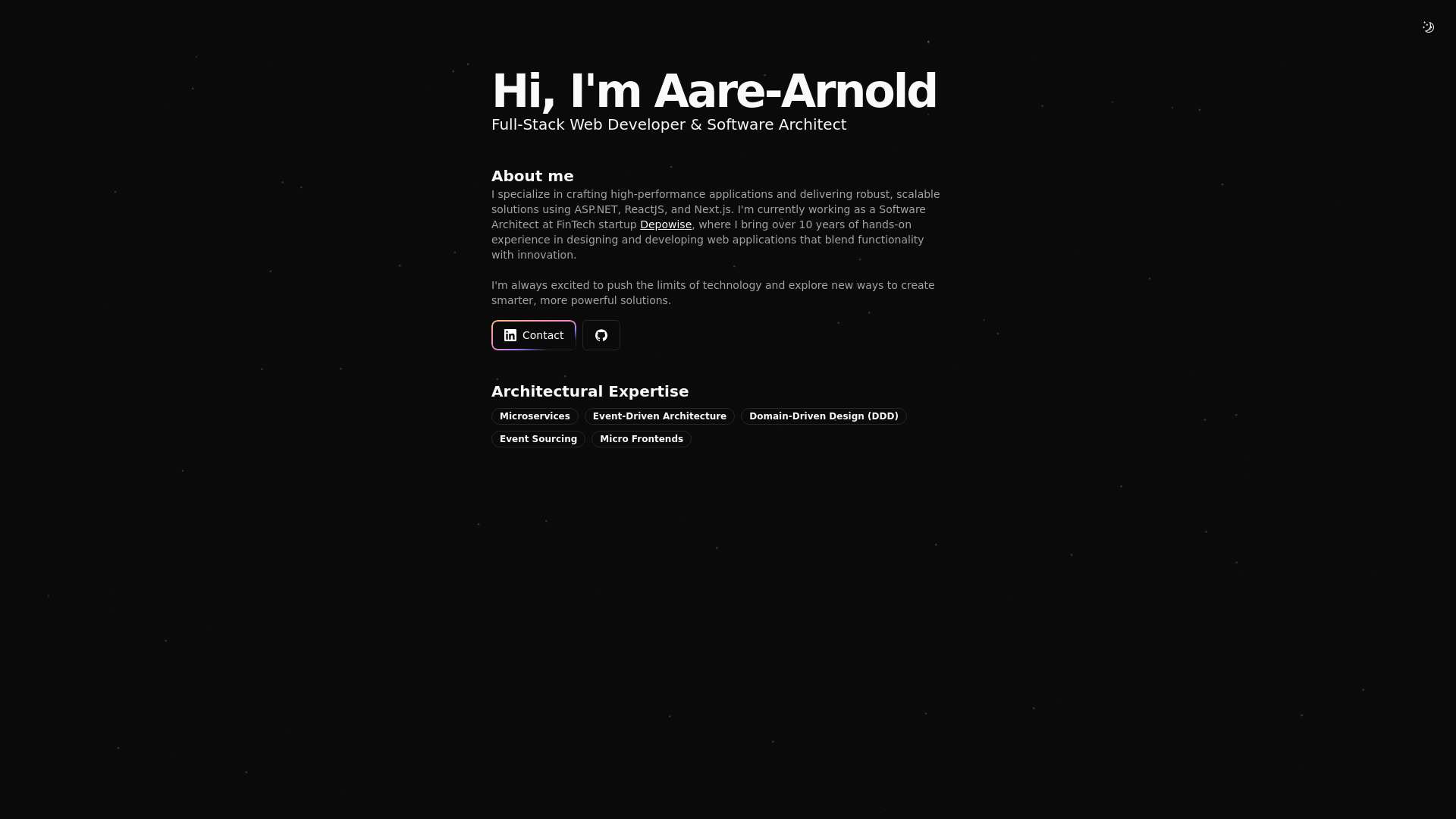website screenshot of https://aarearnoldakke.ee/