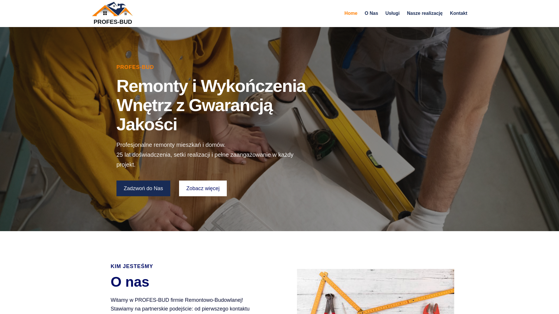 website screenshot of https://profes-bud.com/