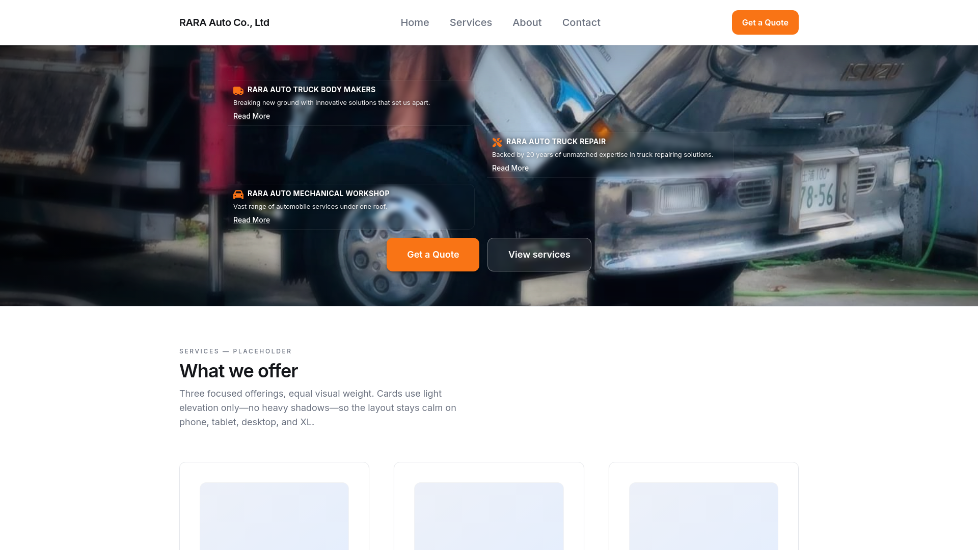 website screenshot of https://raraauto2.pages.dev/