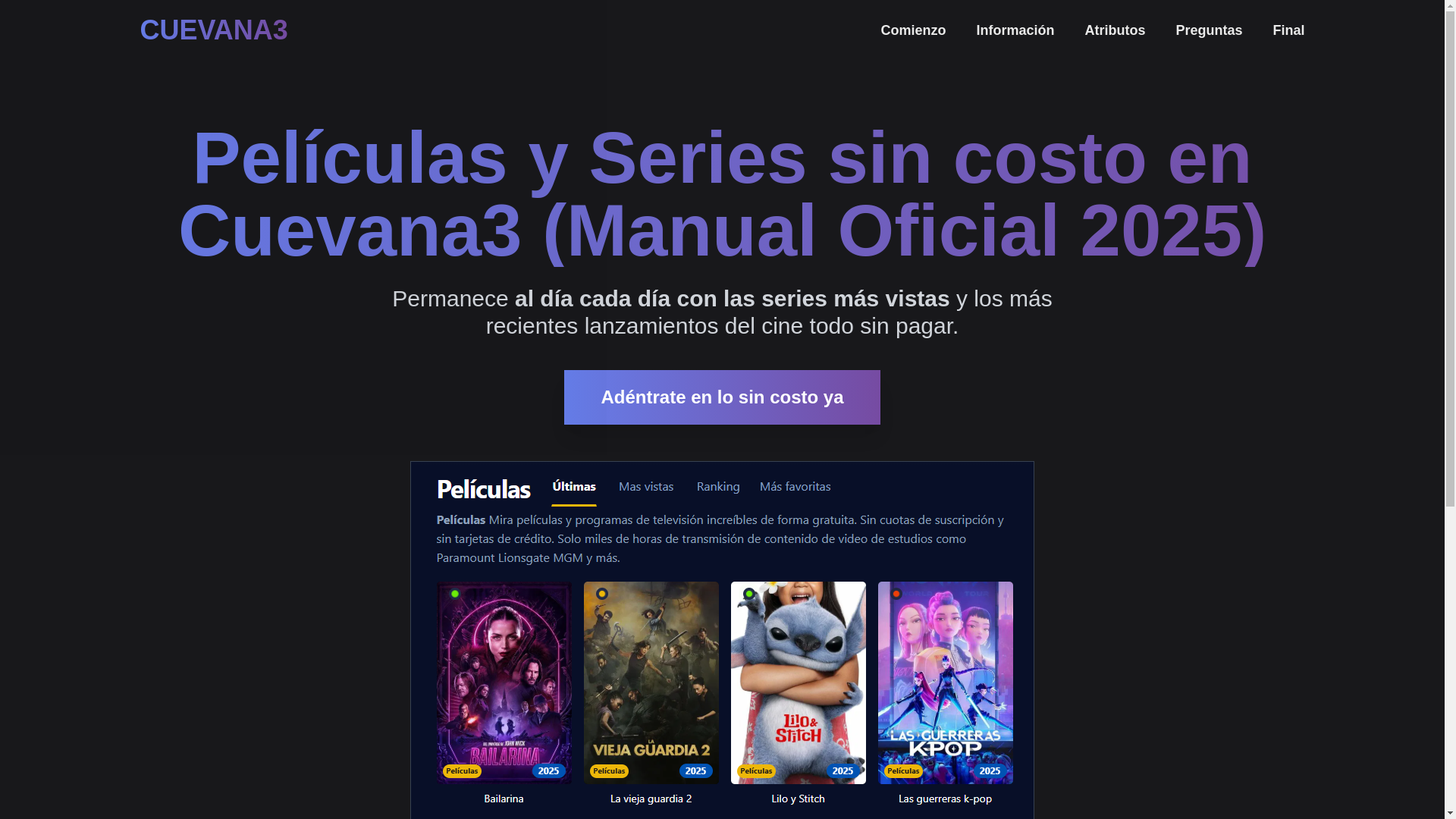 website screenshot of https://cuevana3-0zli.pages.dev/