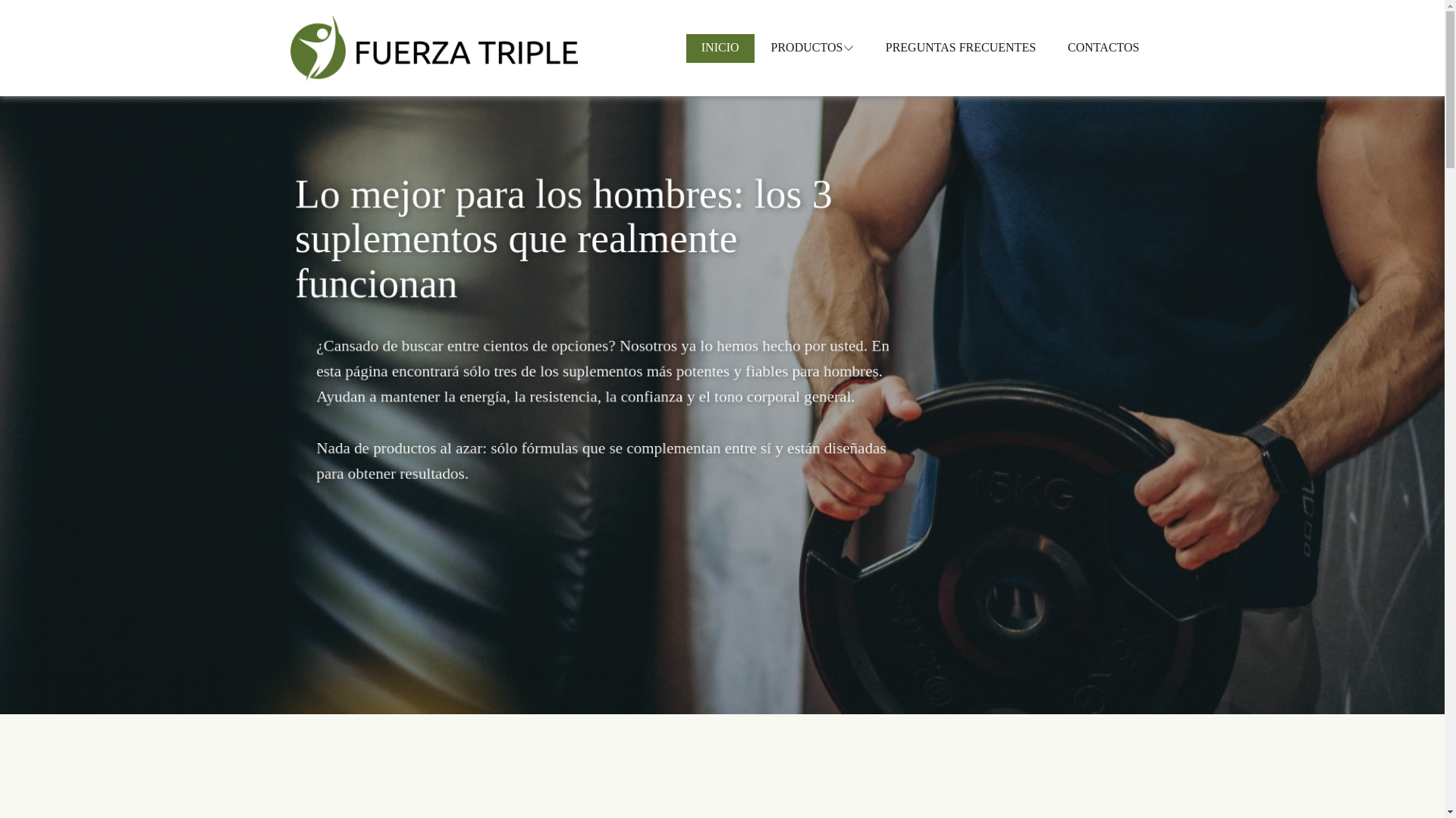 website screenshot of https://fuerzatriple.com/