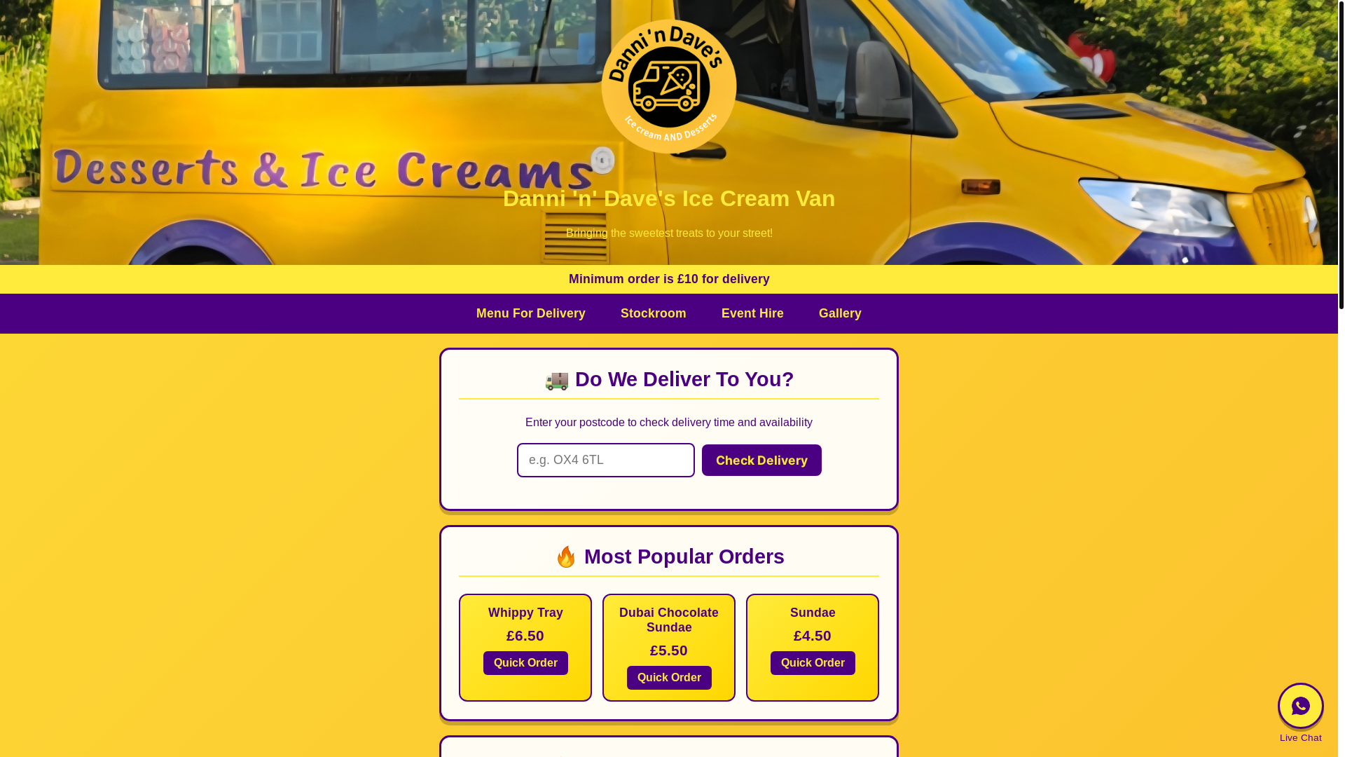 website screenshot of https://dannindaves.com/
