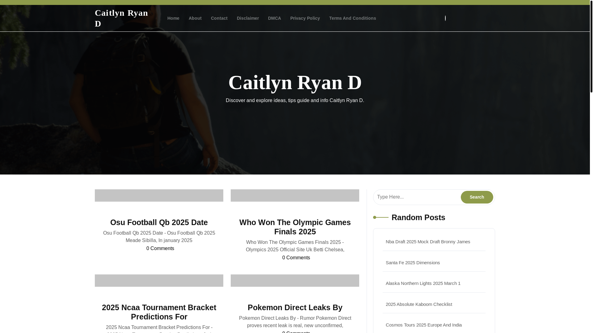 website screenshot of https://caitlynryand.pages.dev/