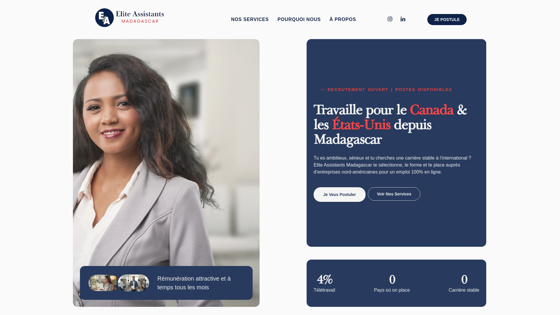 website screenshot of https://eliteassistantsmg.com/