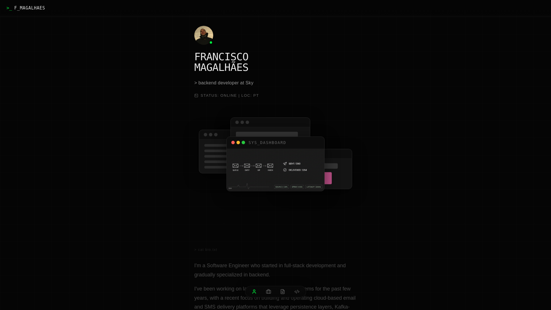 website screenshot of https://magalhaes.pages.dev/